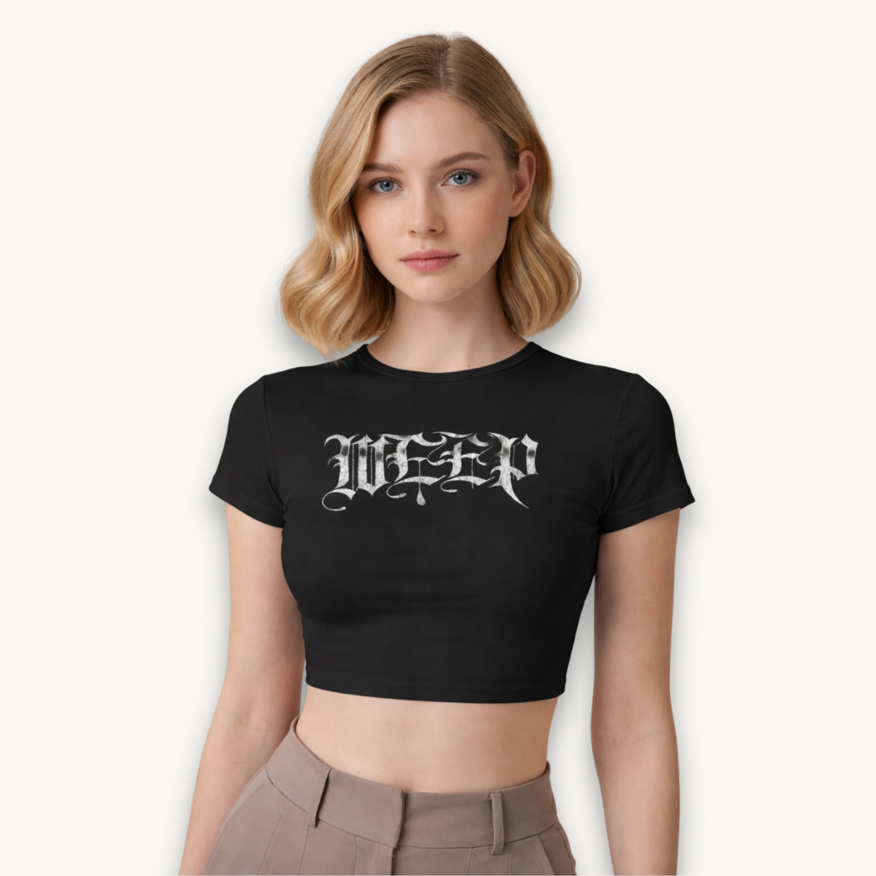 Yungblud IDOLS Weep Black Crop Top