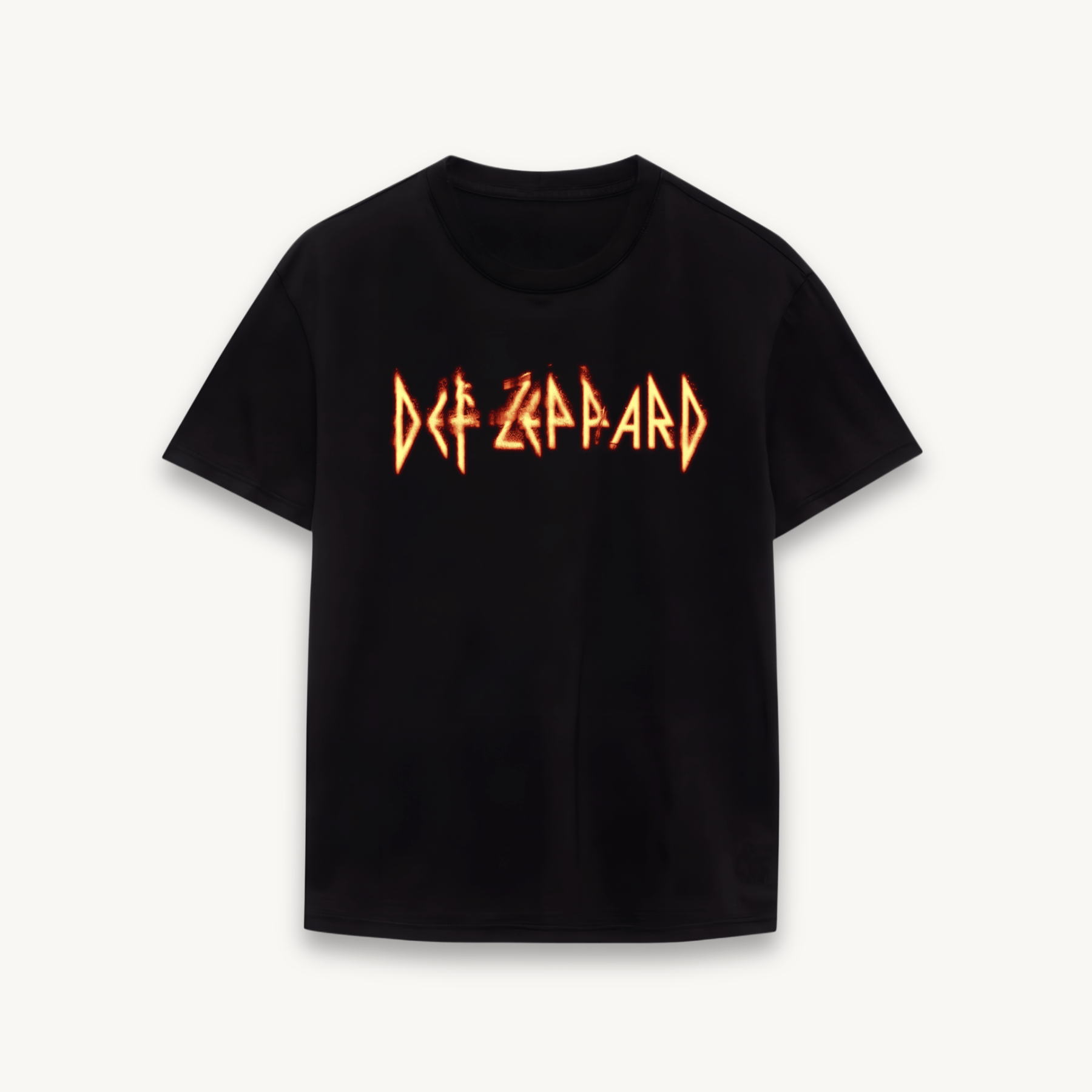 Def Leppard Flame Logo India Tour '26 Black Regular Tee