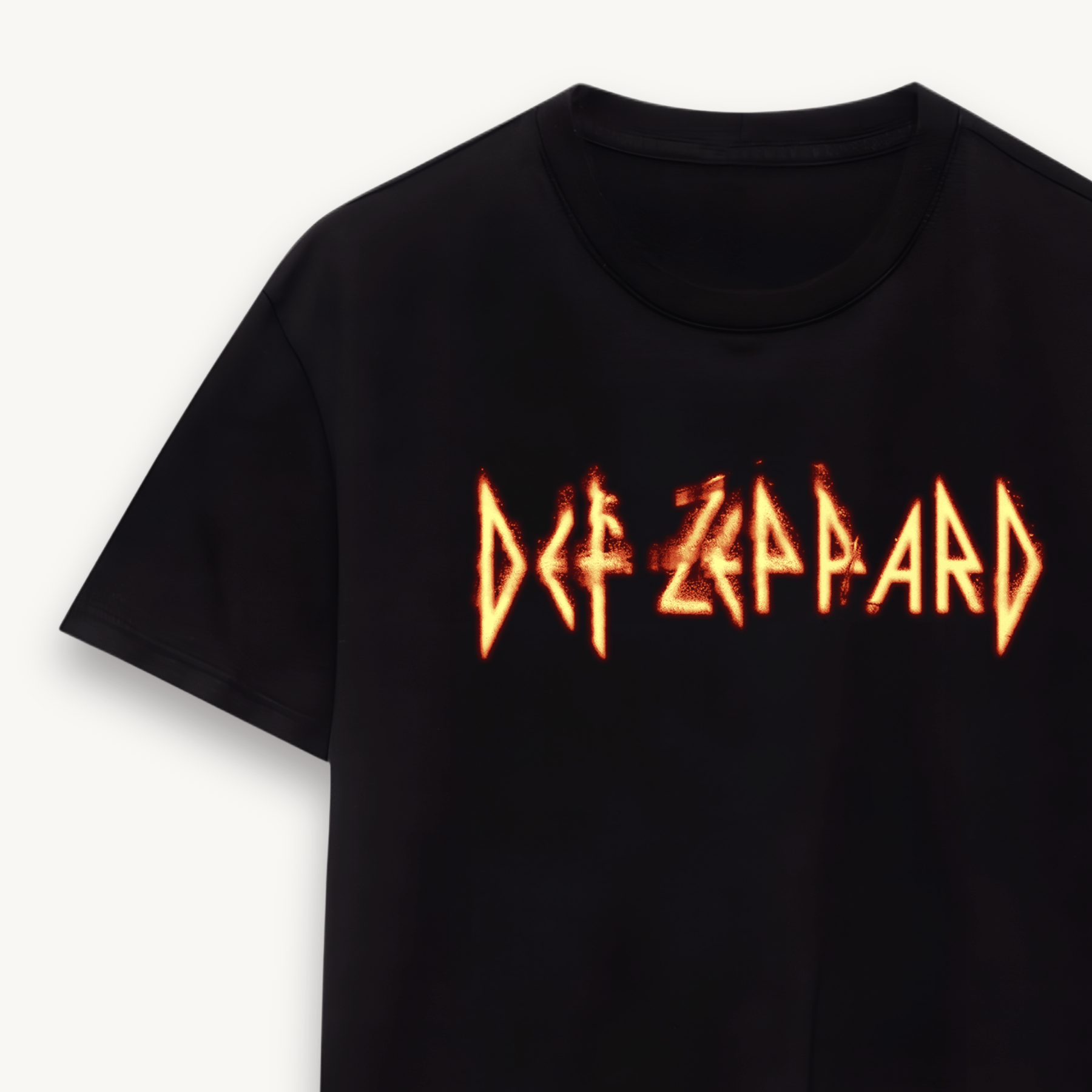 Def Leppard Flame Logo India Tour '26 Black Regular Tee