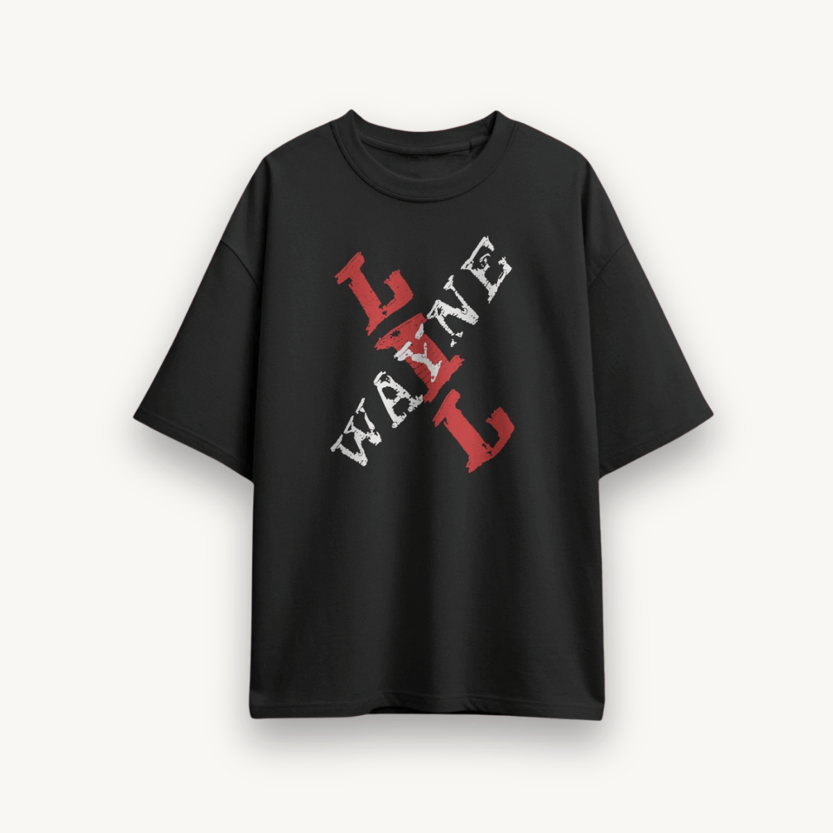 Lil Wayne X Logo Black Oversized Tee