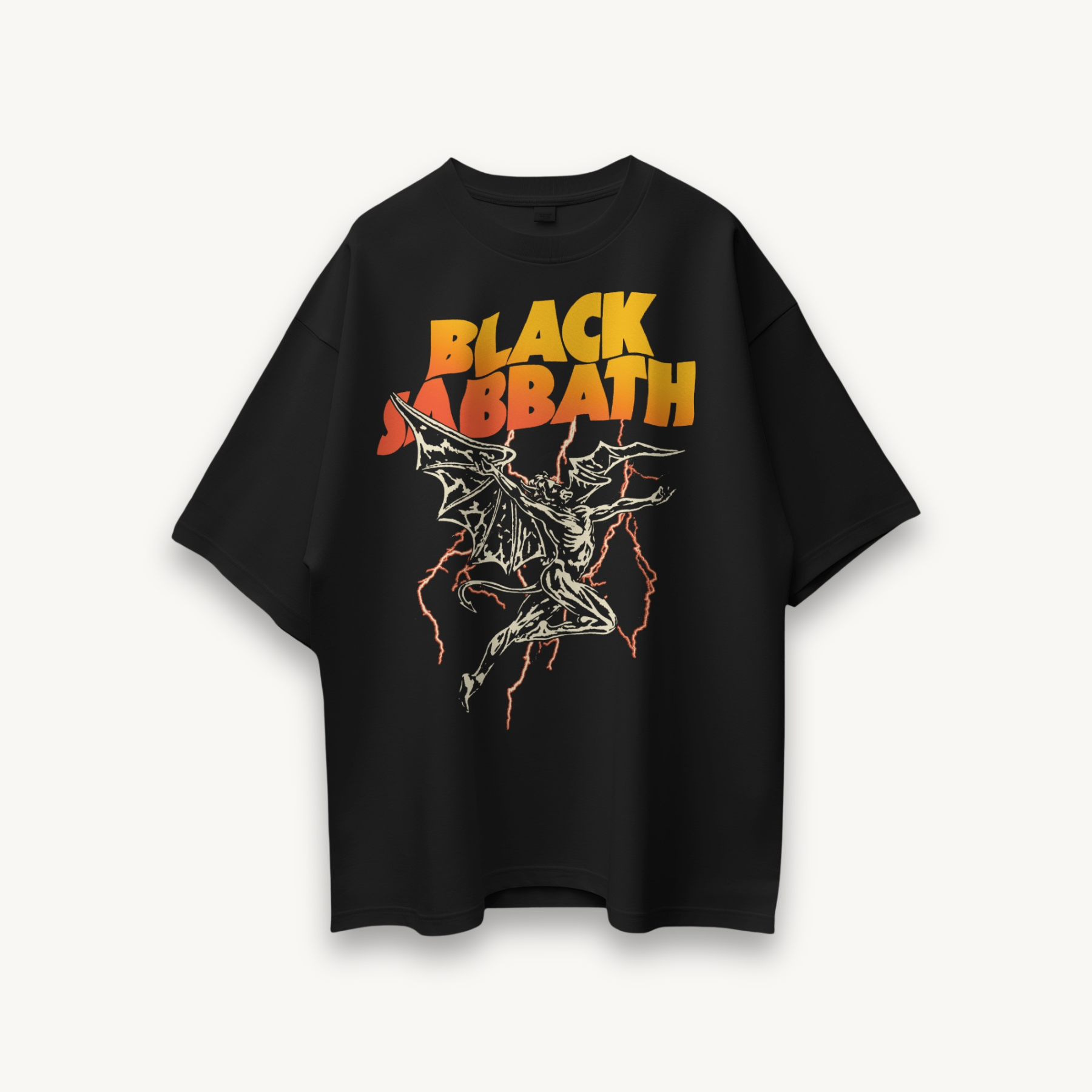 Black Sabbath Henry Lightning Black Oversized Tee