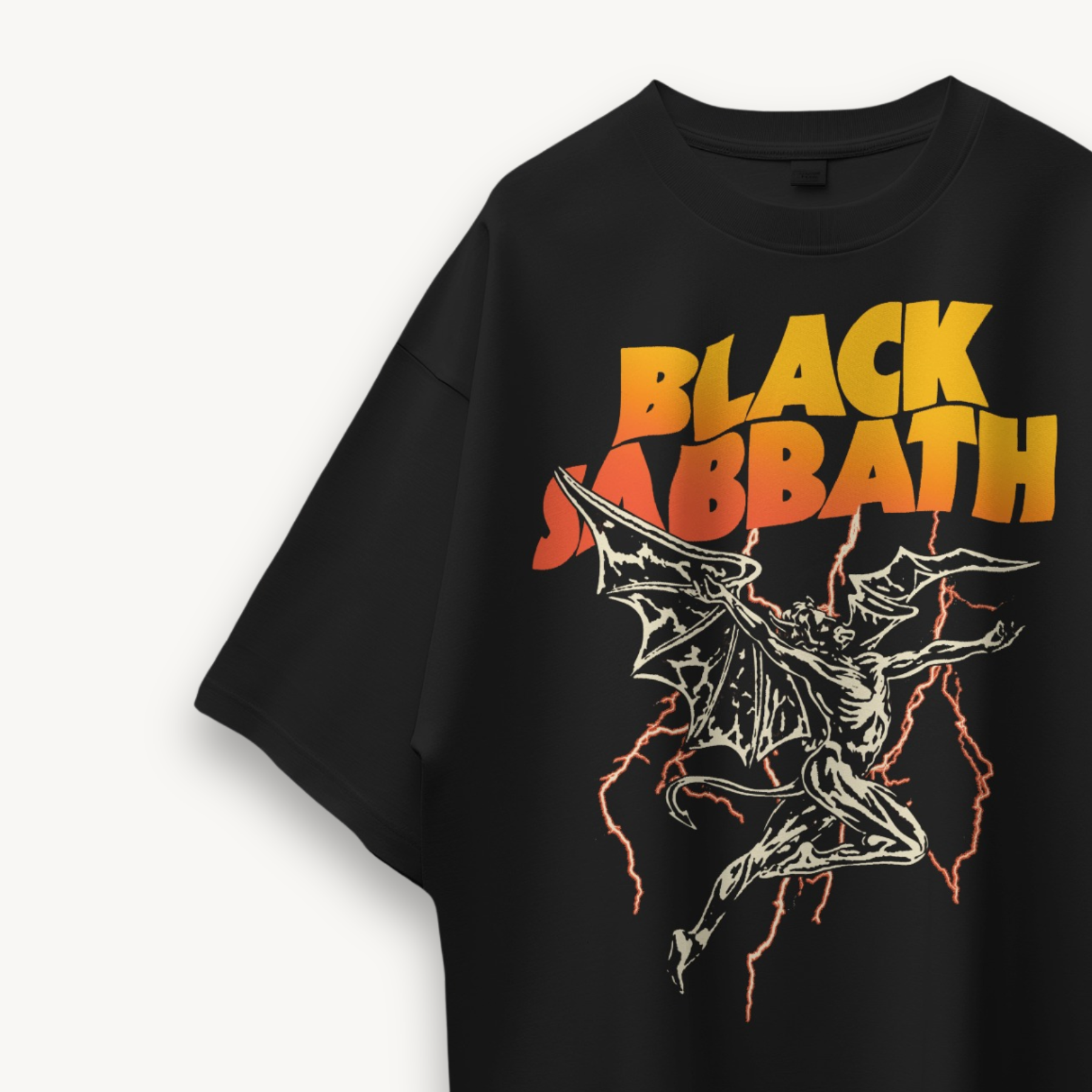 Black Sabbath Henry Lightning Black Oversized Tee