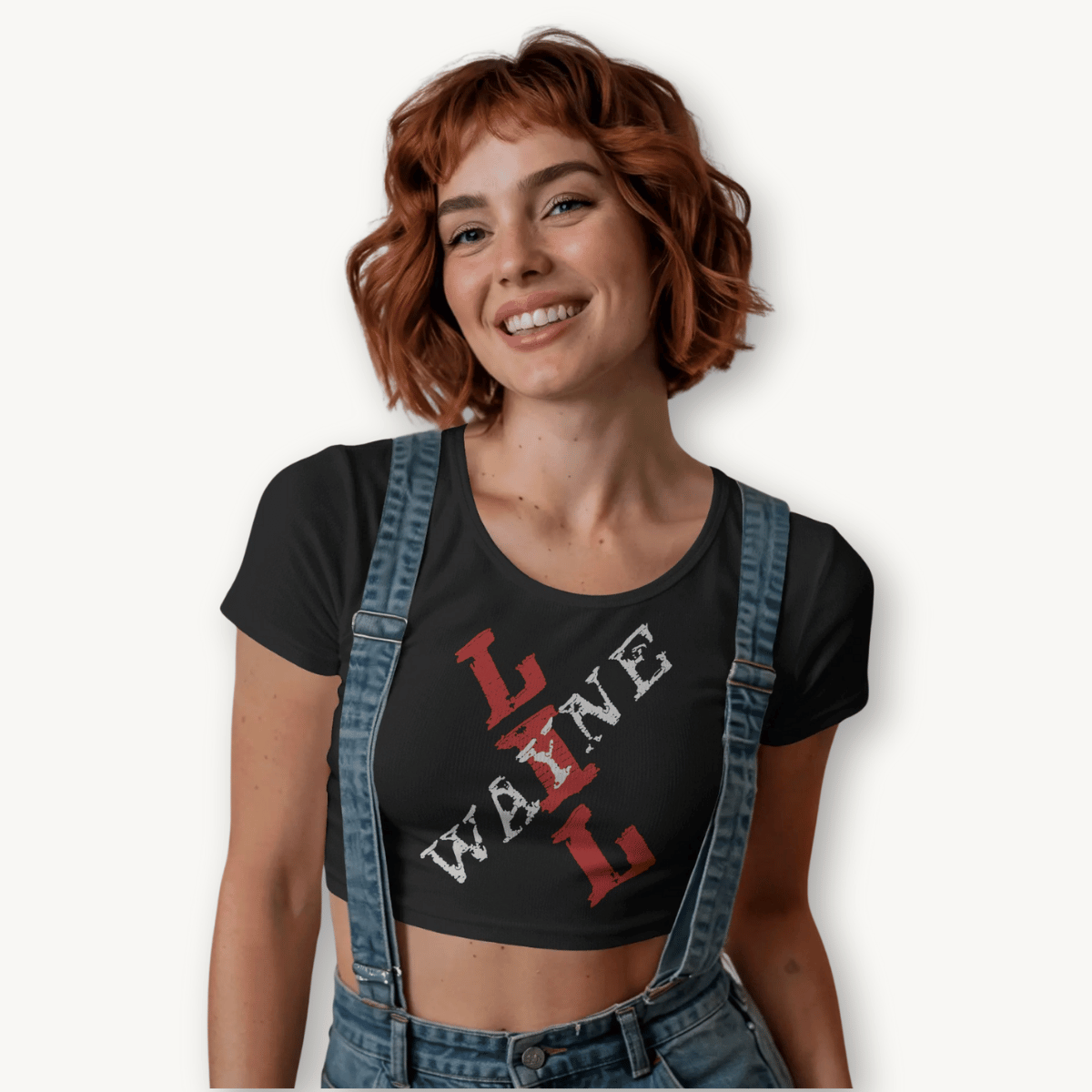 Lil Wayne X Logo Black Crop Top
