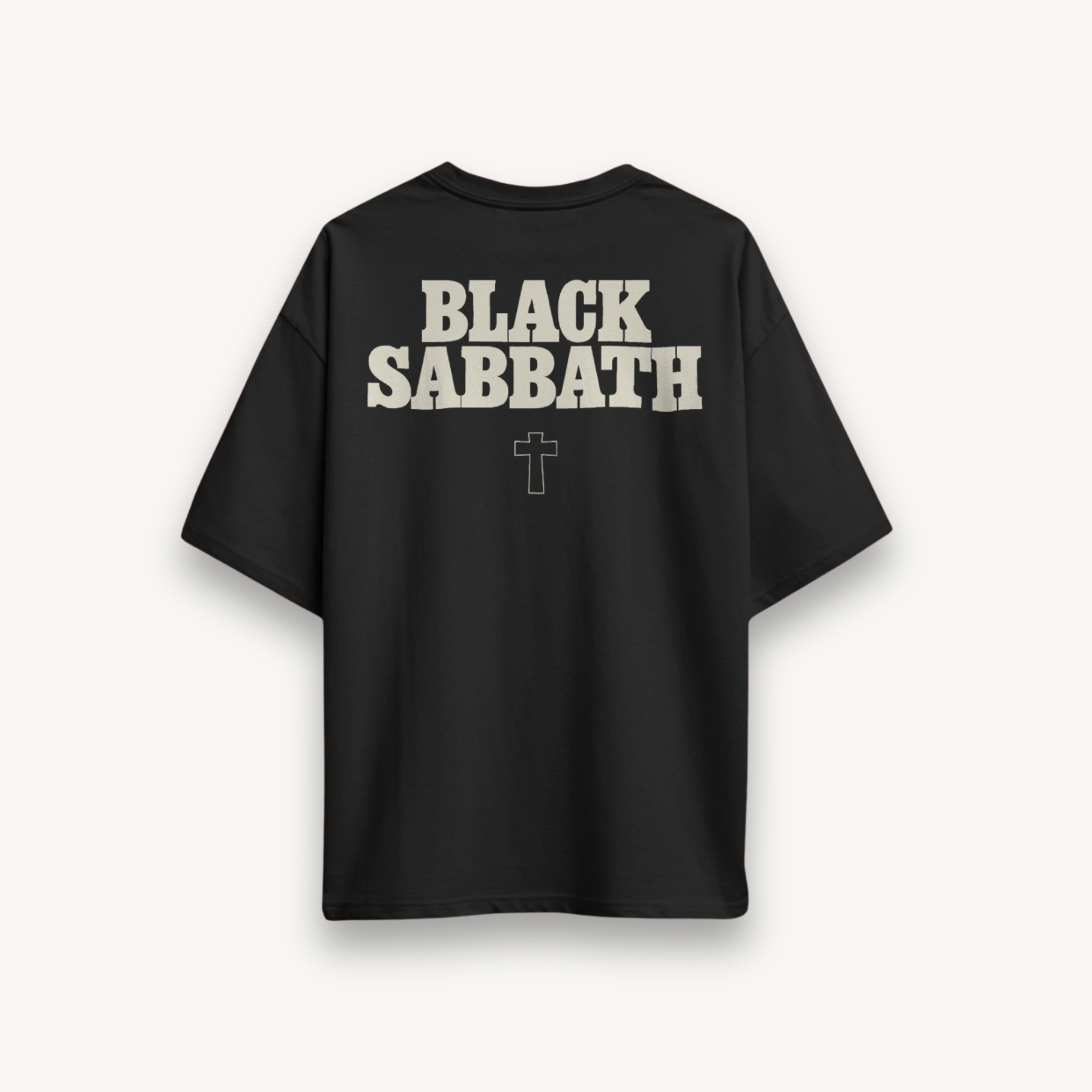 Black Sabbath Sacred Cross Black Oversized Tee