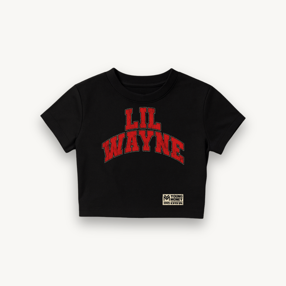Lil Wayne Young Money 2005 Black Crop Top
