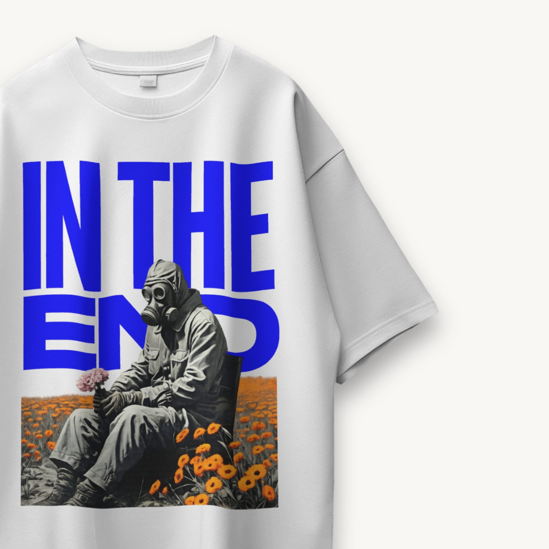 TNC In The End Mask White Oversized Tee