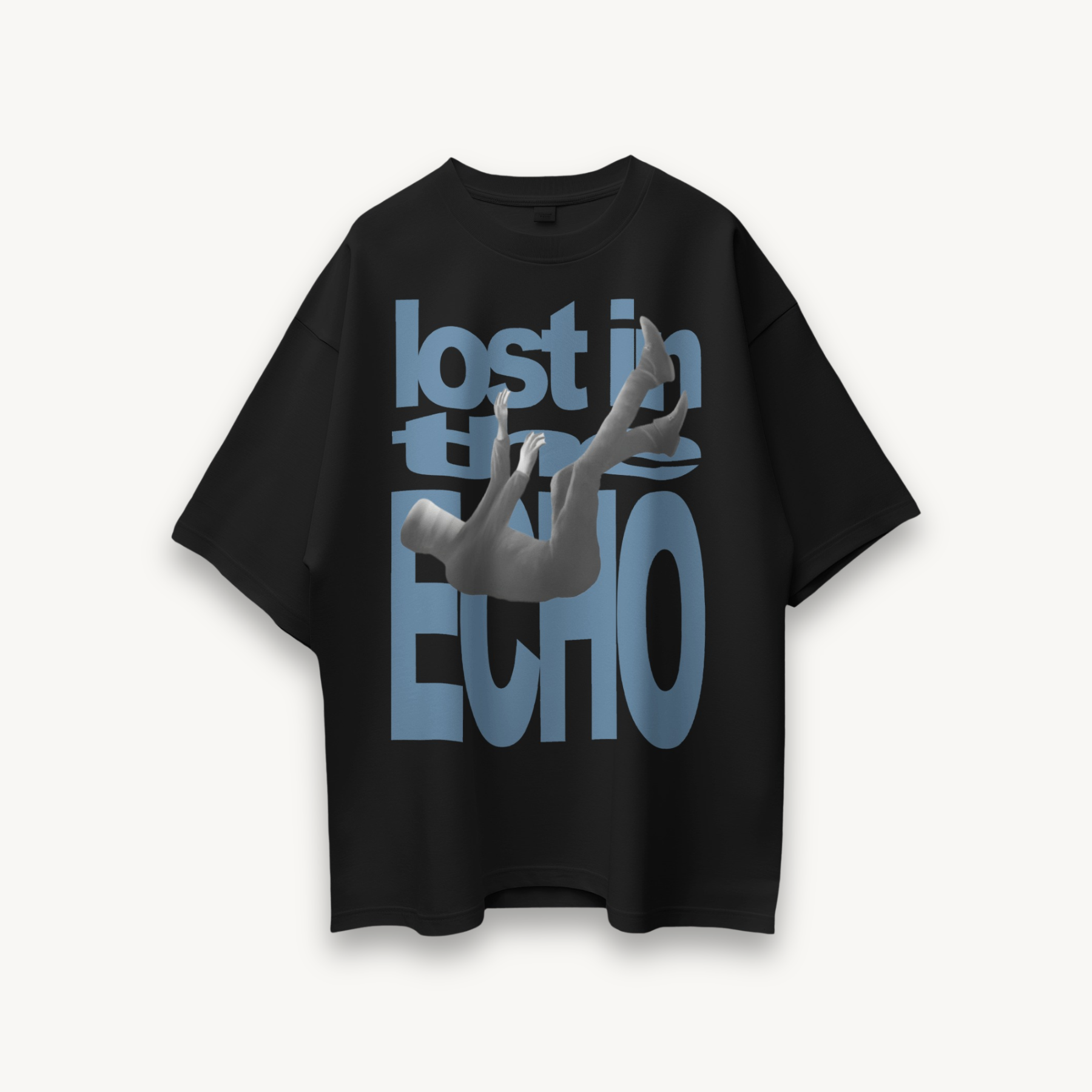 TNC Lost In The Echo Black Oversized Tee