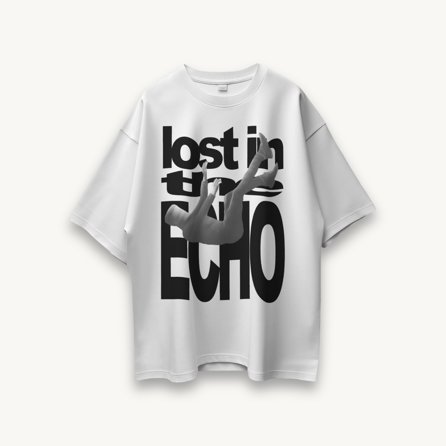 TNC Lost In The Echo White Oversized Tee