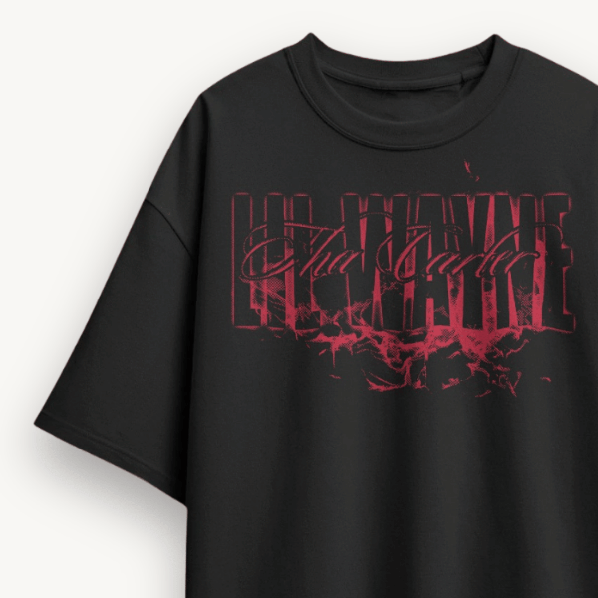 Lil Wayne Tha Carter Logo Black Oversized Tee