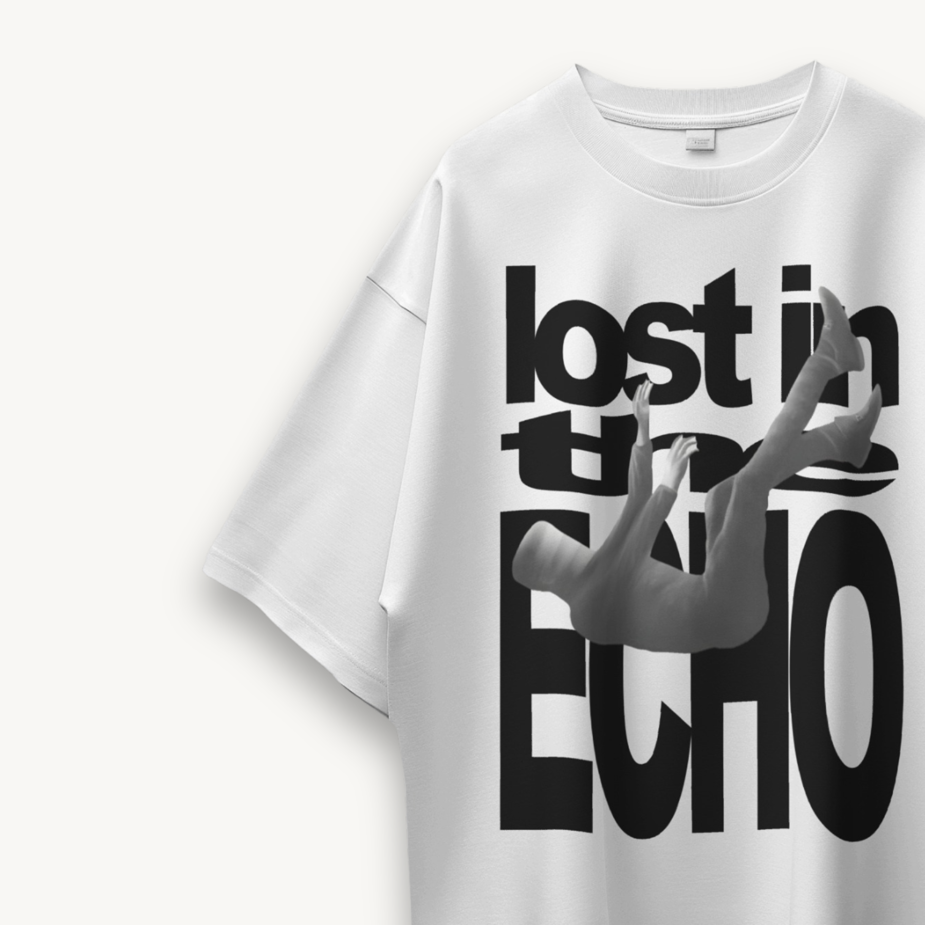 TNC Lost In The Echo White Oversized Tee