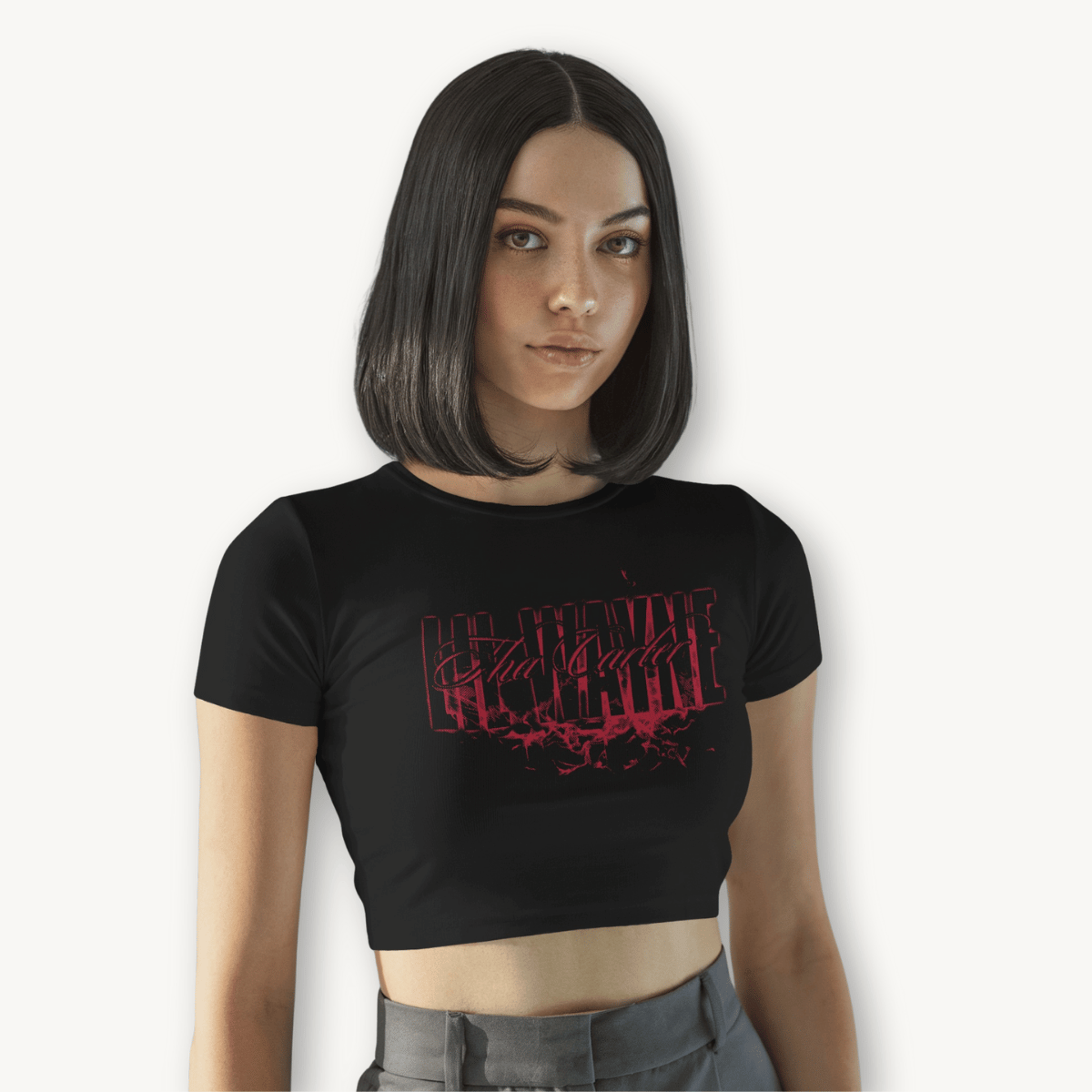 Lil Wayne Tha Carter Logo Black Crop Top
