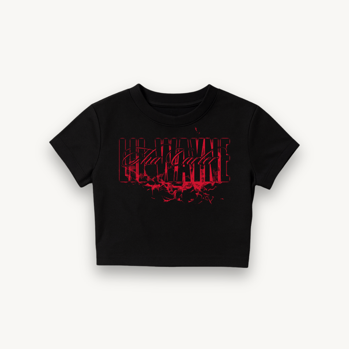 Lil Wayne Tha Carter Logo Black Crop Top
