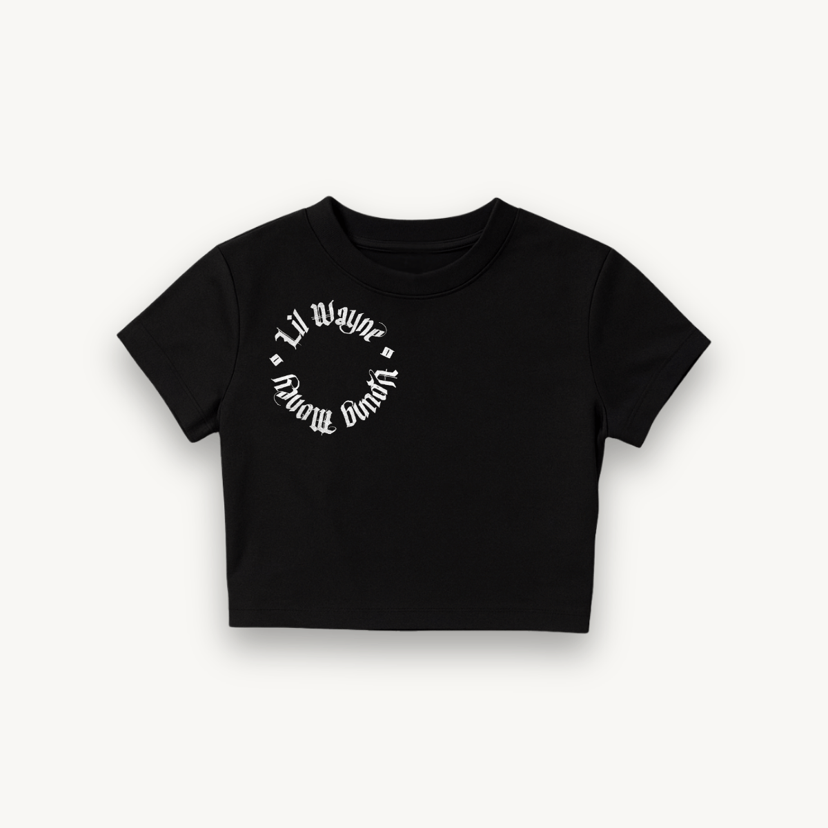 Lil Wayne LWYM  Black Crop Top