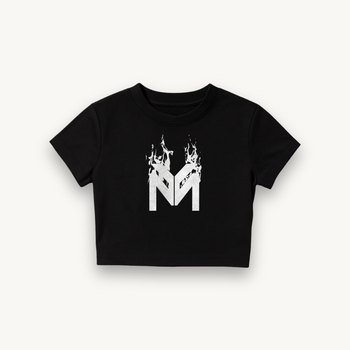 Lil Wayne Young Money Logo  Black Crop Top