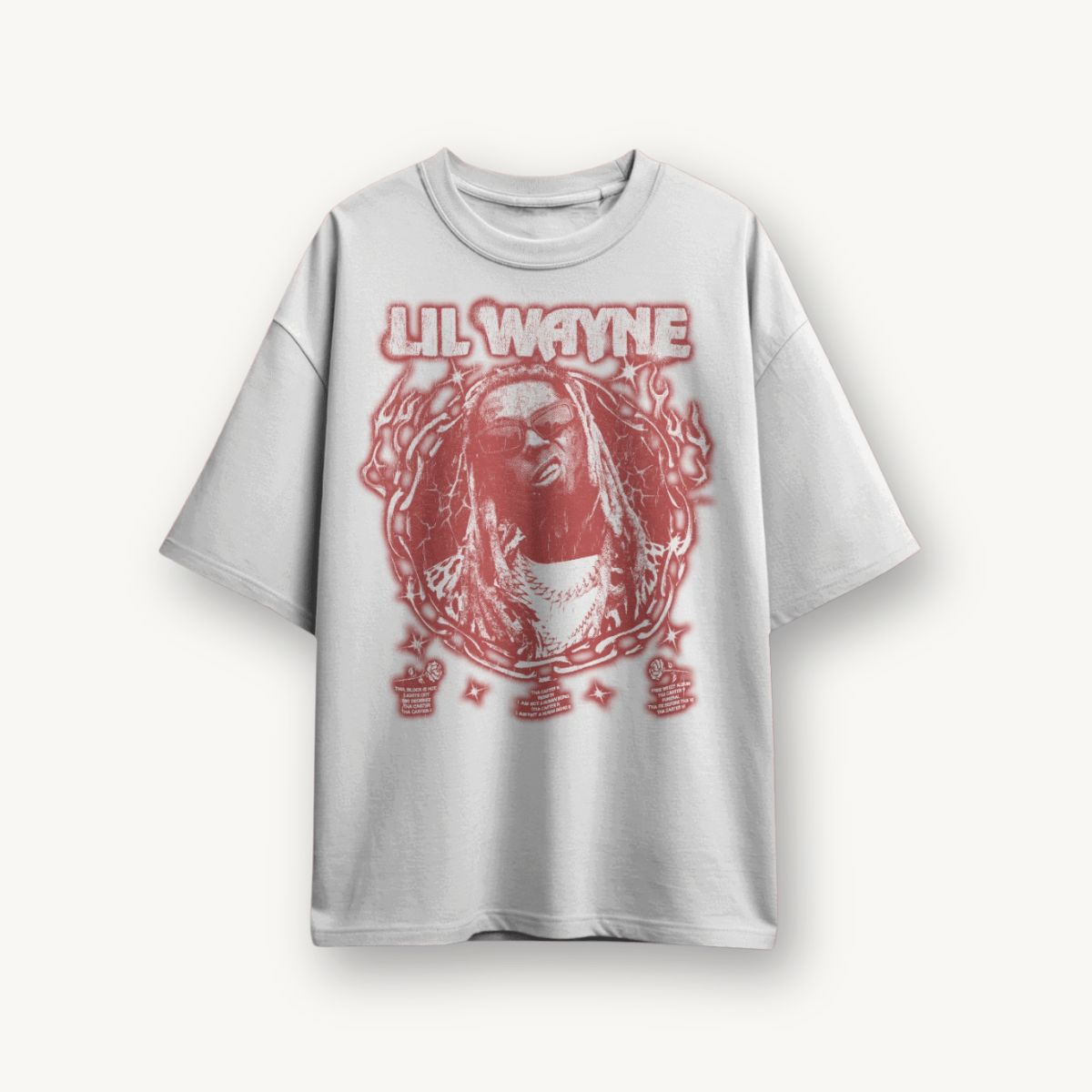 Lil Wayne Tha Carter White Oversized Tee