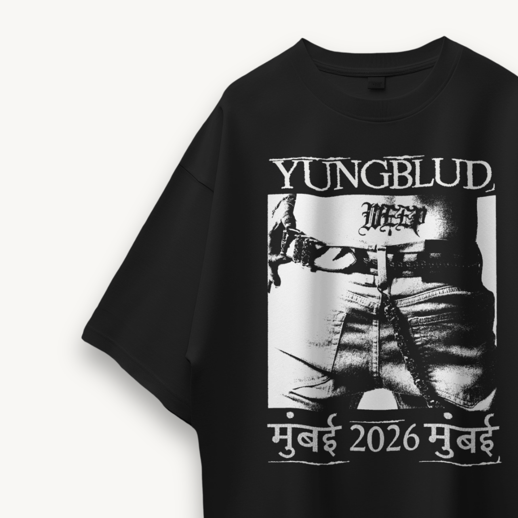Yungblud Mumbai '26 IDOLS Black Oversized Tee