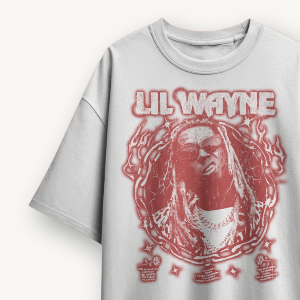 Lil Wayne Tha Carter White Oversized Tee