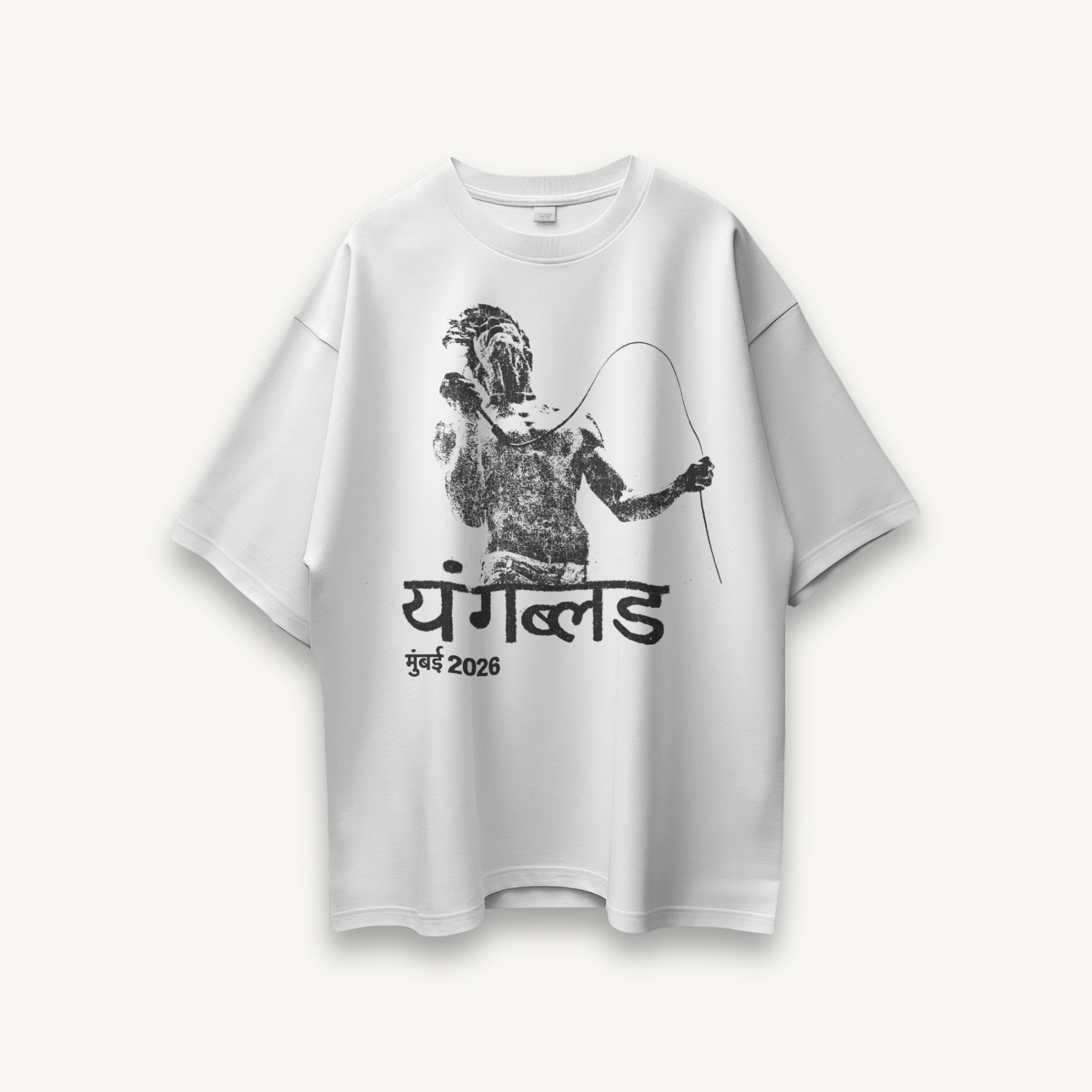 Yungblud Mumbai '26 IDOLS White Oversized Tee