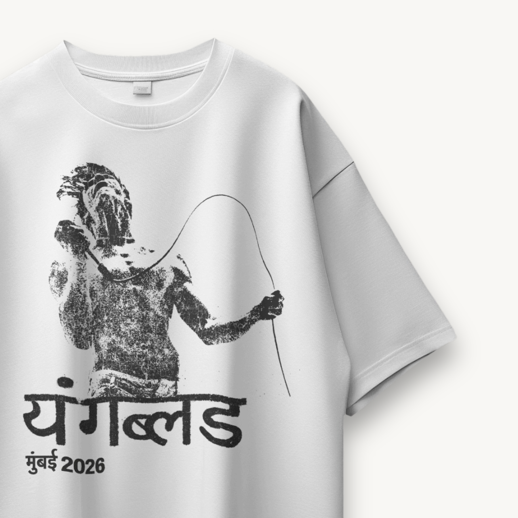 Yungblud Mumbai '26 IDOLS White Oversized Tee