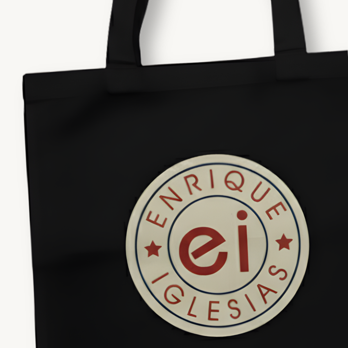 Enrique Iglesias EI Monogram Black Tote Bag