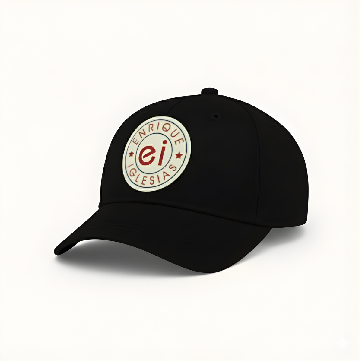 Enrique Iglesias EI Monogram Baseball Black Cap