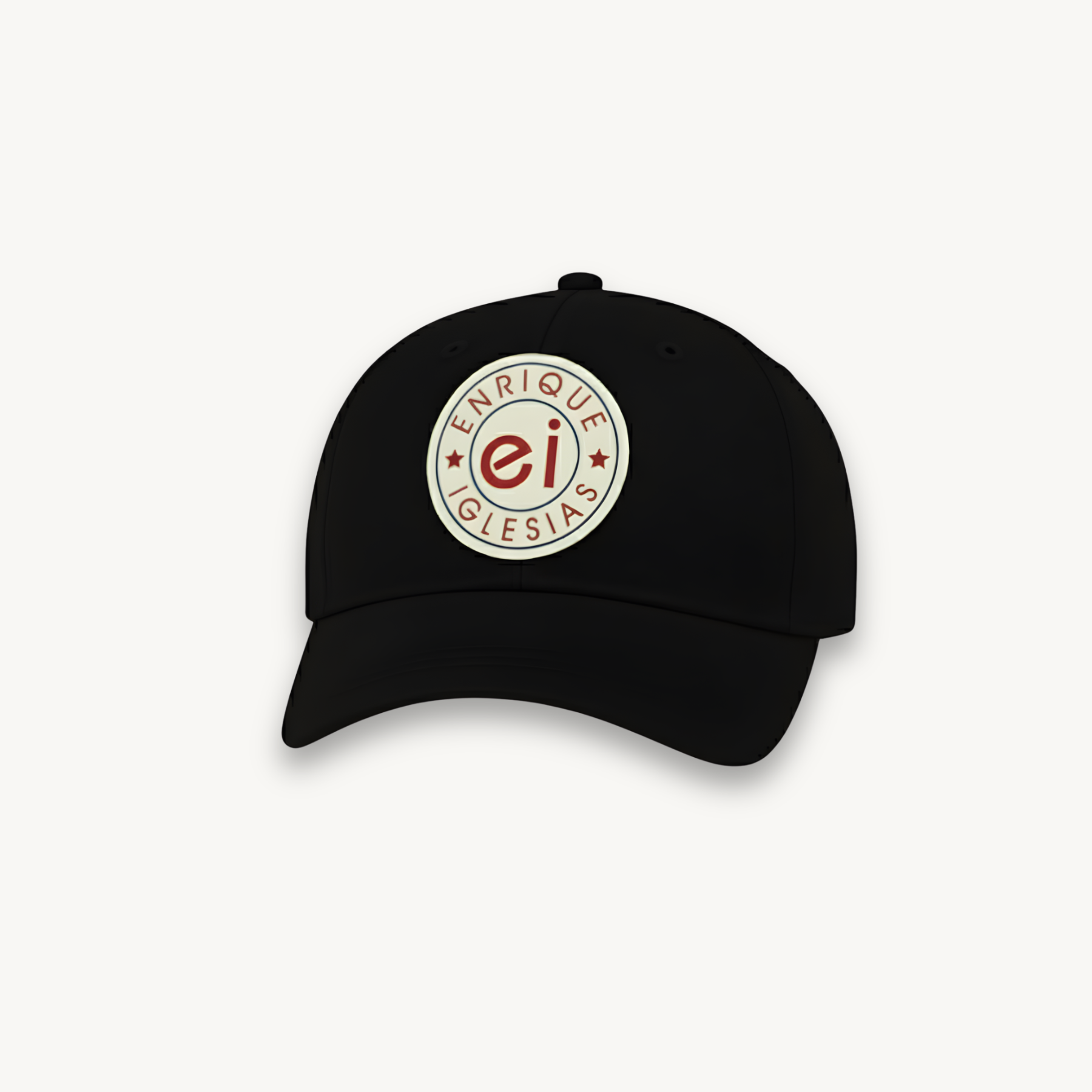Enrique Iglesias EI Monogram Baseball Black Cap