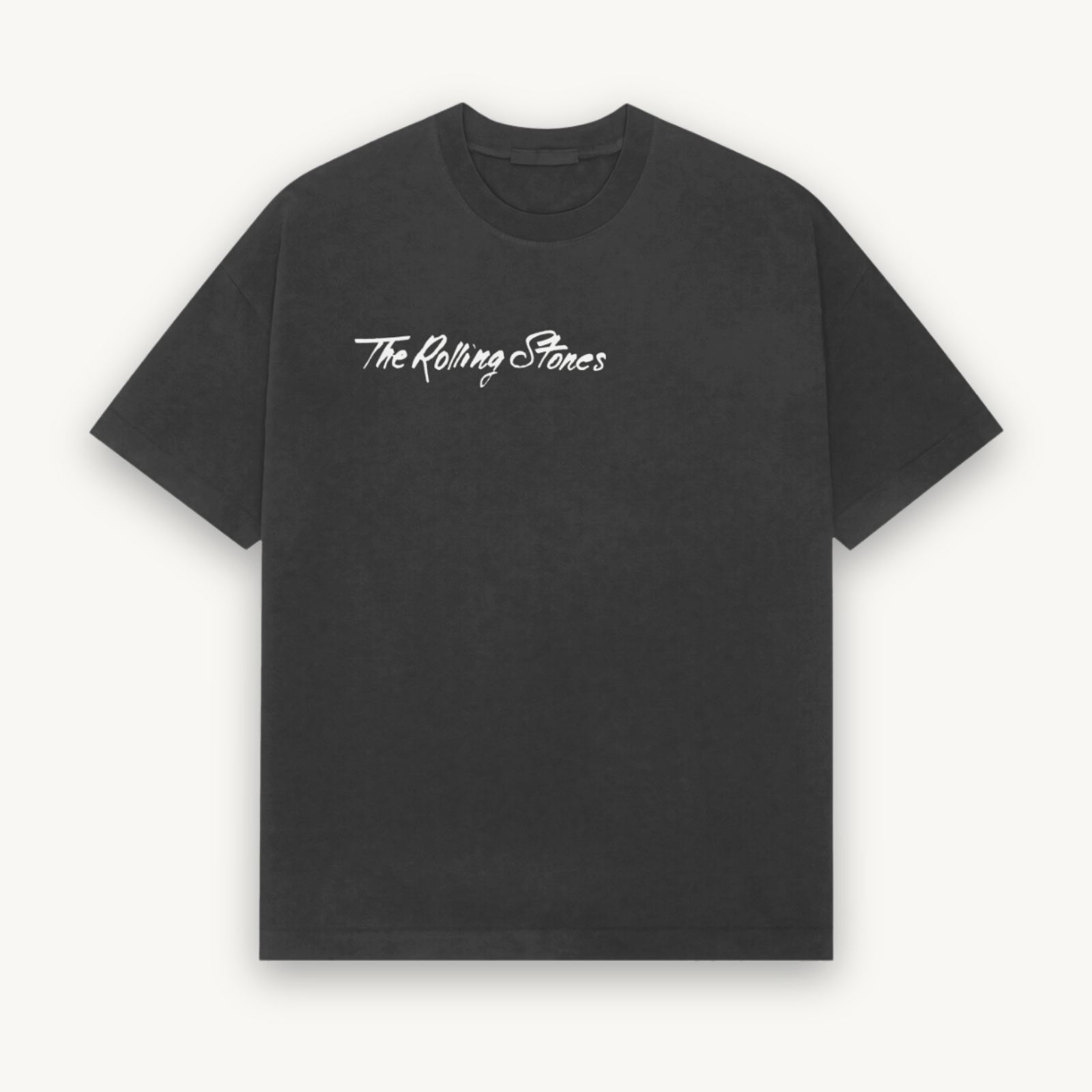 The Rolling Stones Text Black Relaxed Tee