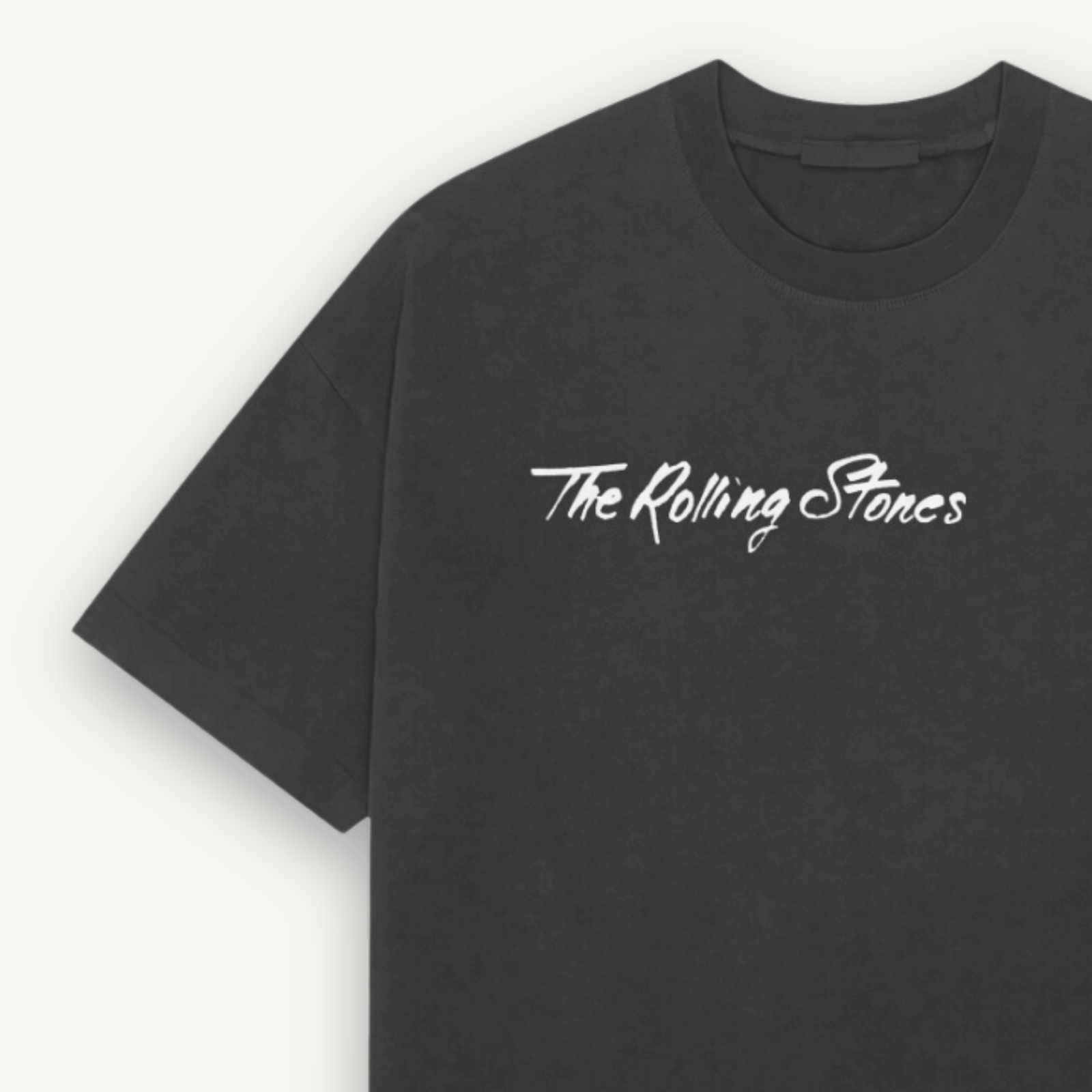 The Rolling Stones Text Black Relaxed Tee