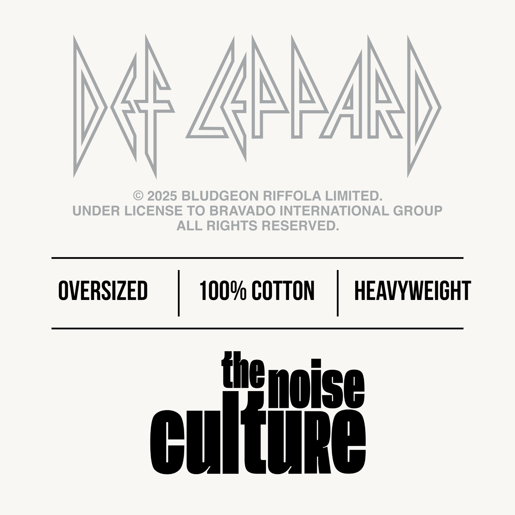 Def Leppard India Stamp Tour '26 White Oversized Tee