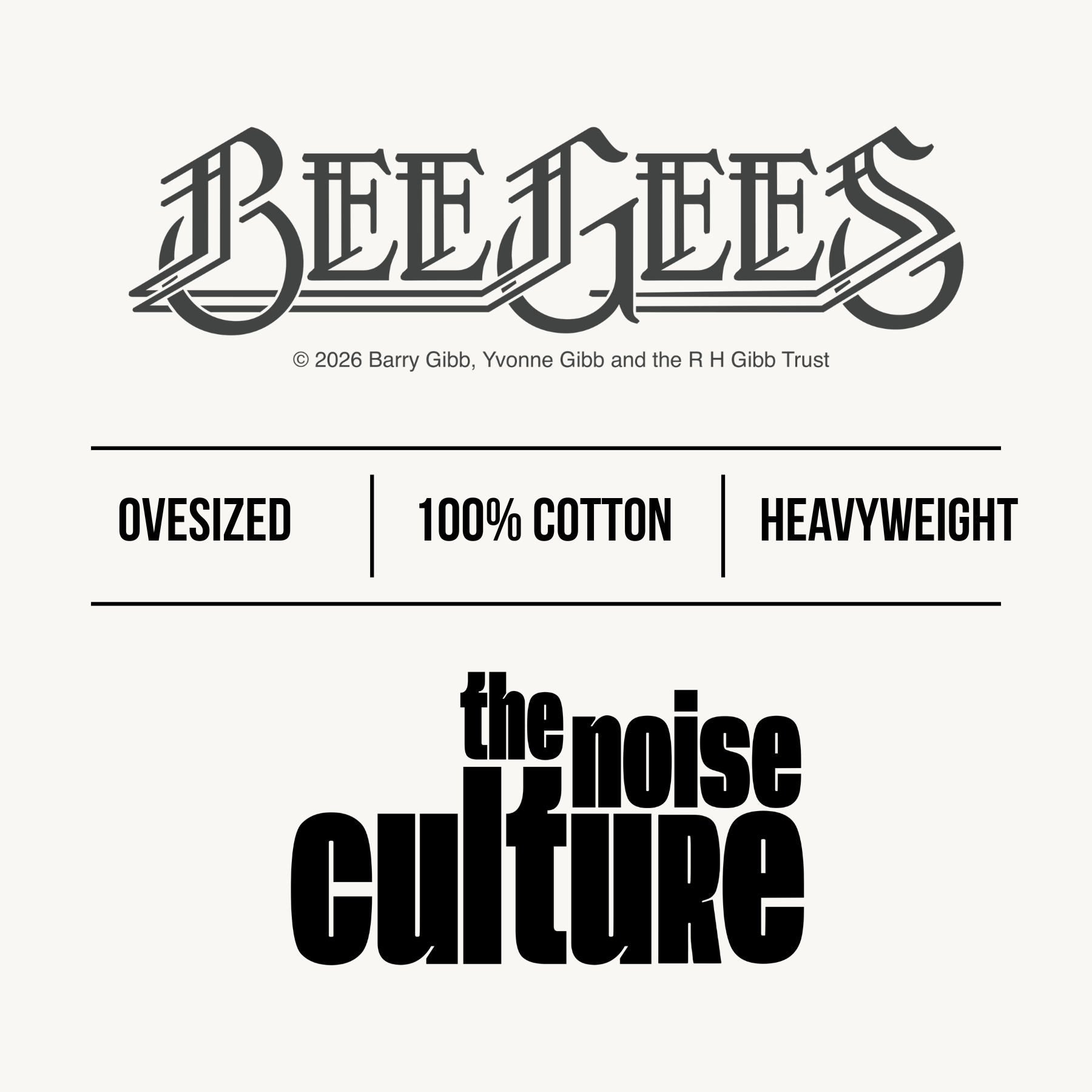Bee Gees In My Own Time White Oversized Tee