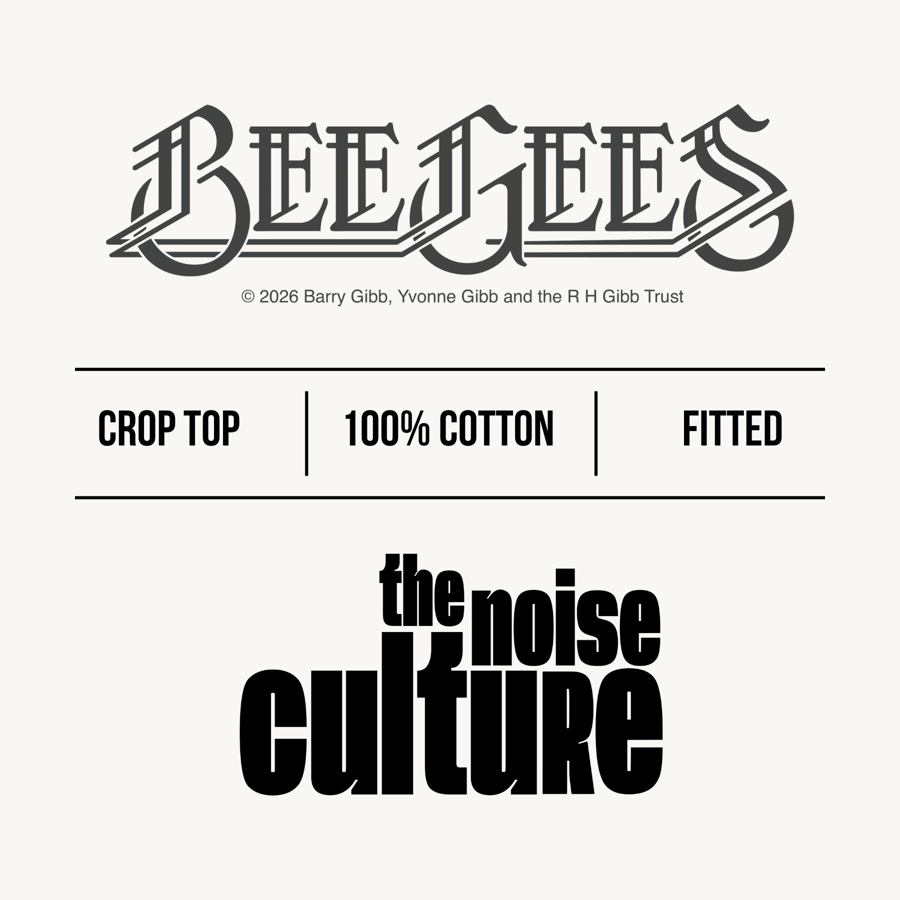 Bee Gees Psychedelic Garden White Oversized Tee