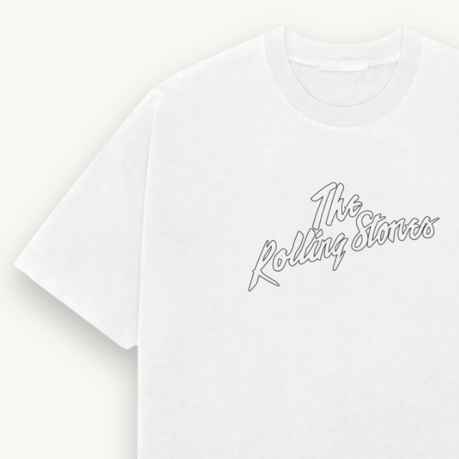 The Rolling Stones Dye Lick White Relaxed Tee