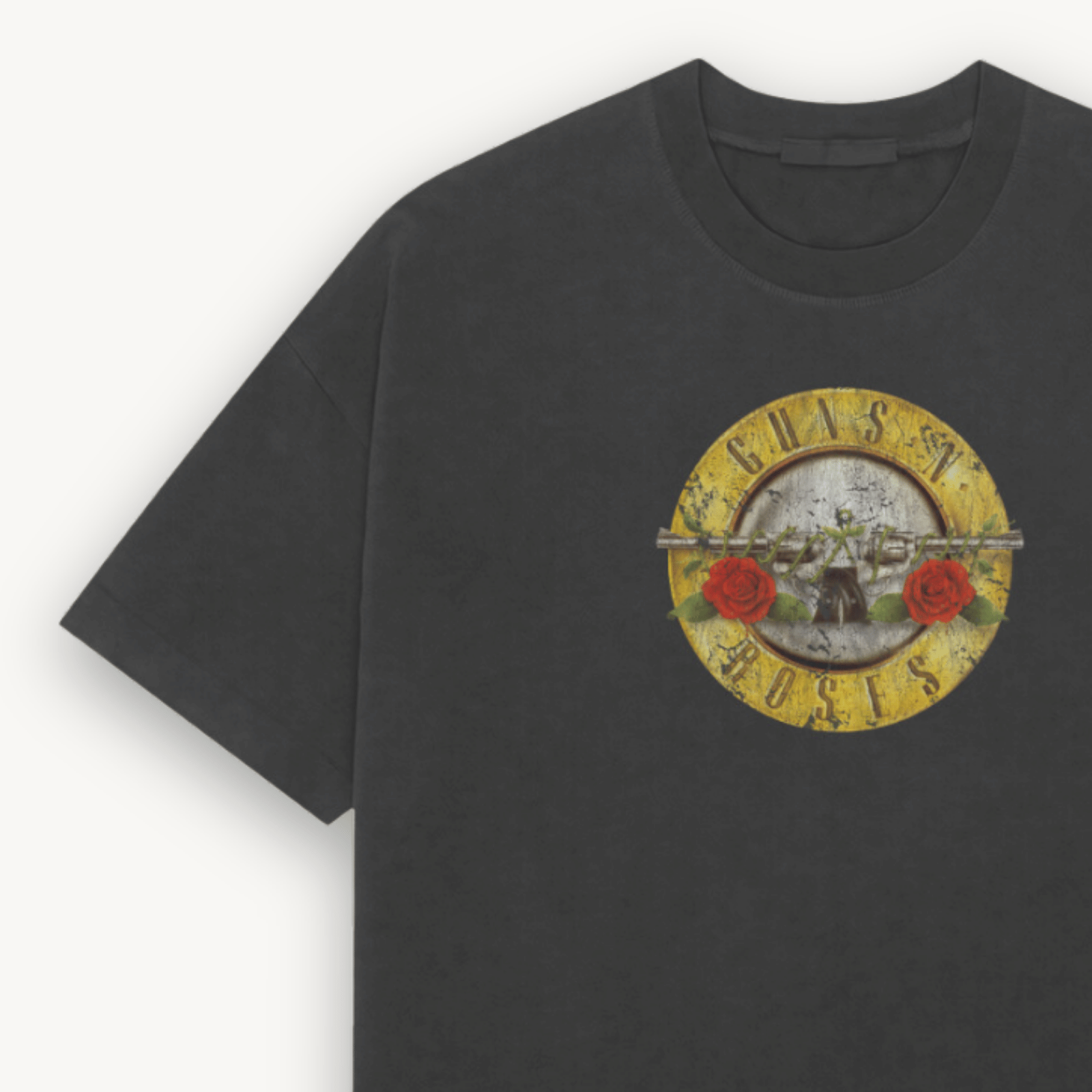 Guns N' Roses Vintage Logo Black Relaxed Tee