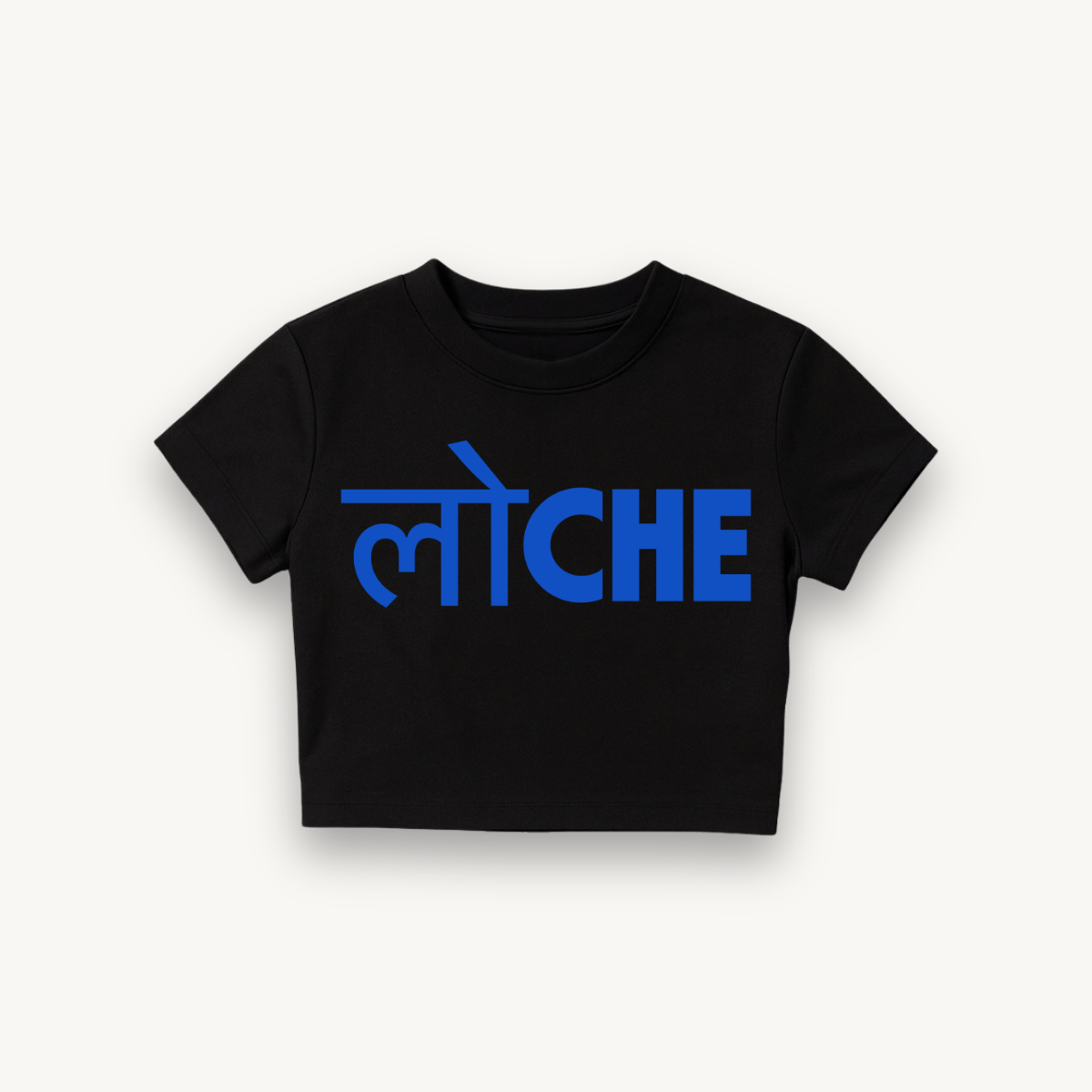 LOCHE Black Crop Top