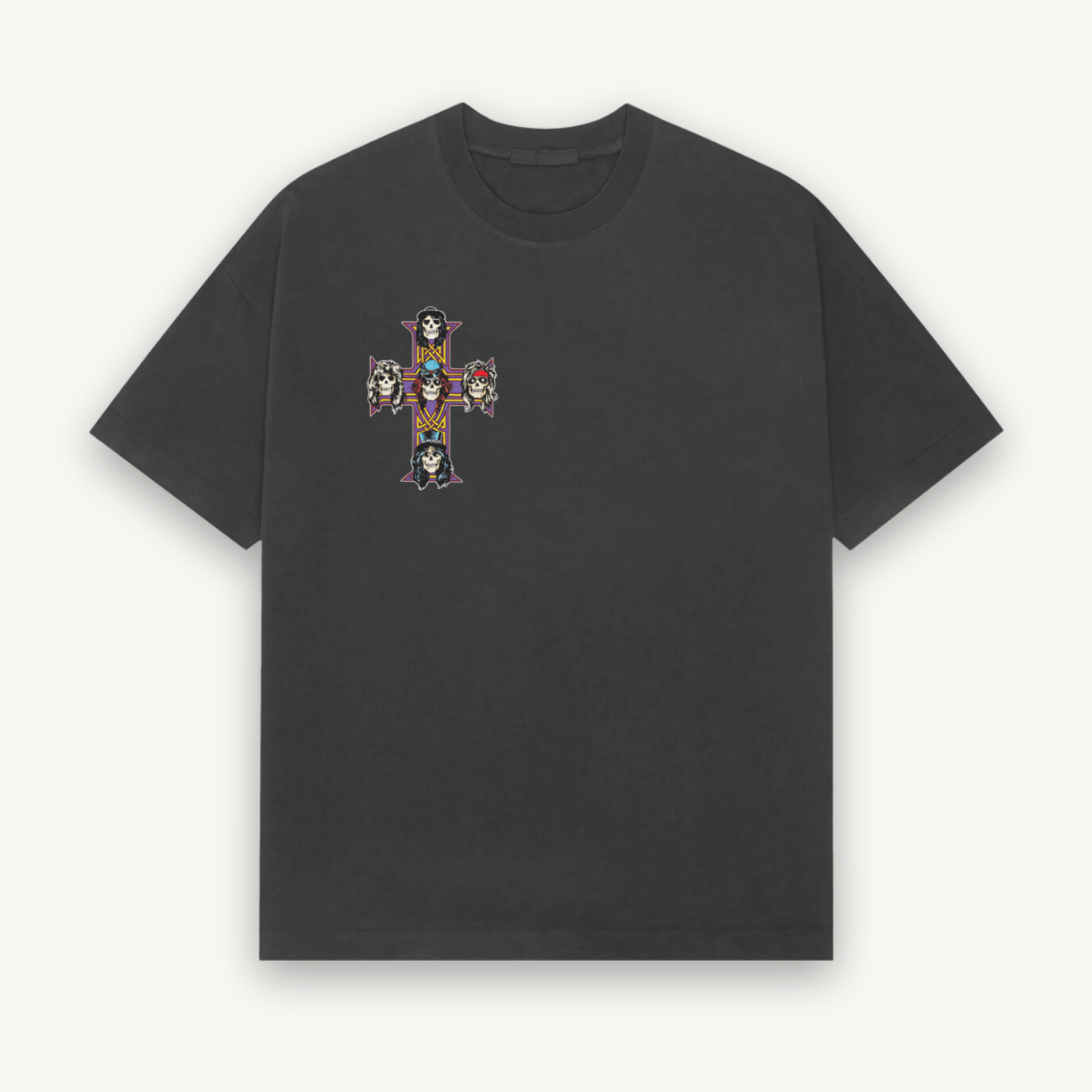 Guns N' Roses Cross Logo Black Relaxed Tee