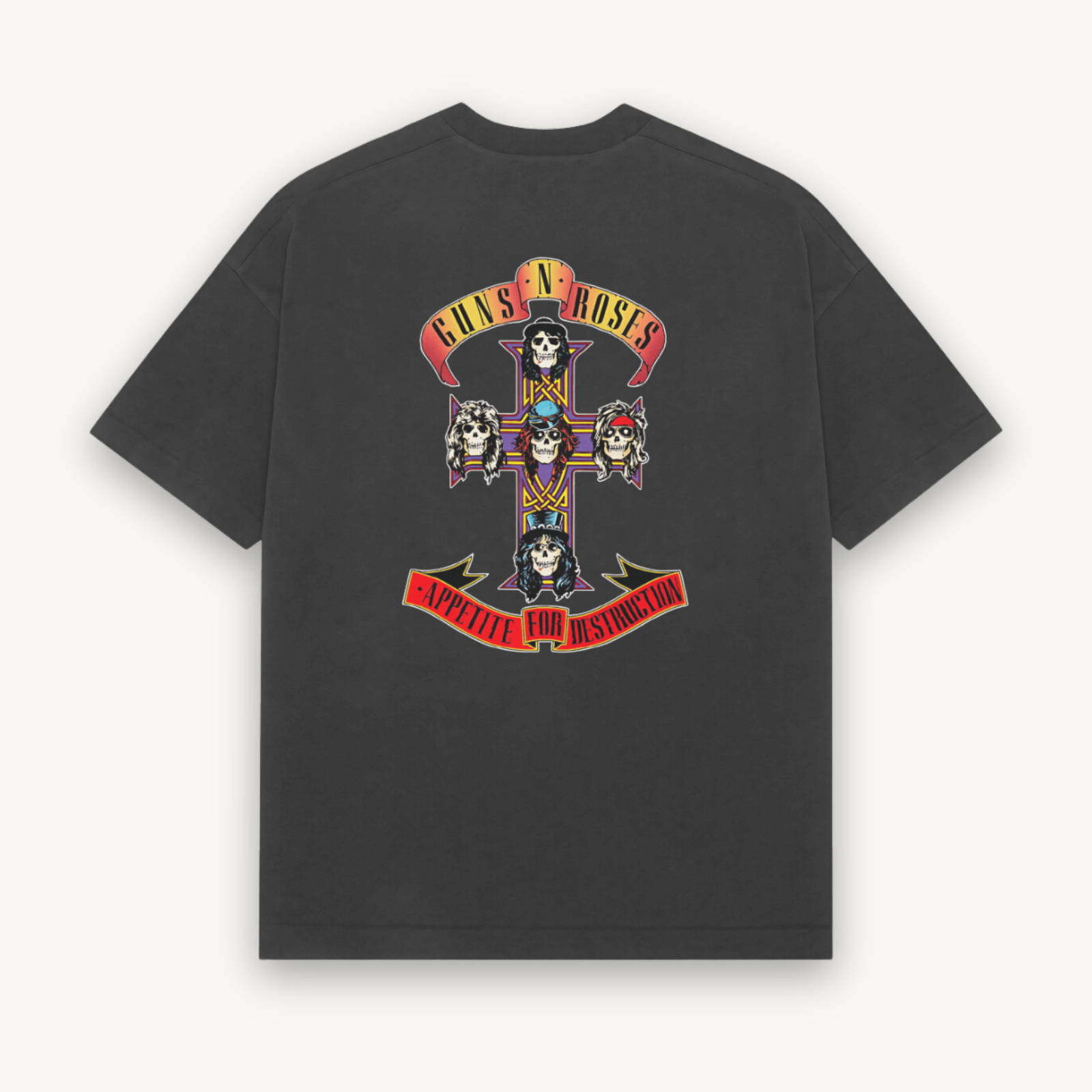 Guns N' Roses Cross Logo Black Relaxed Tee