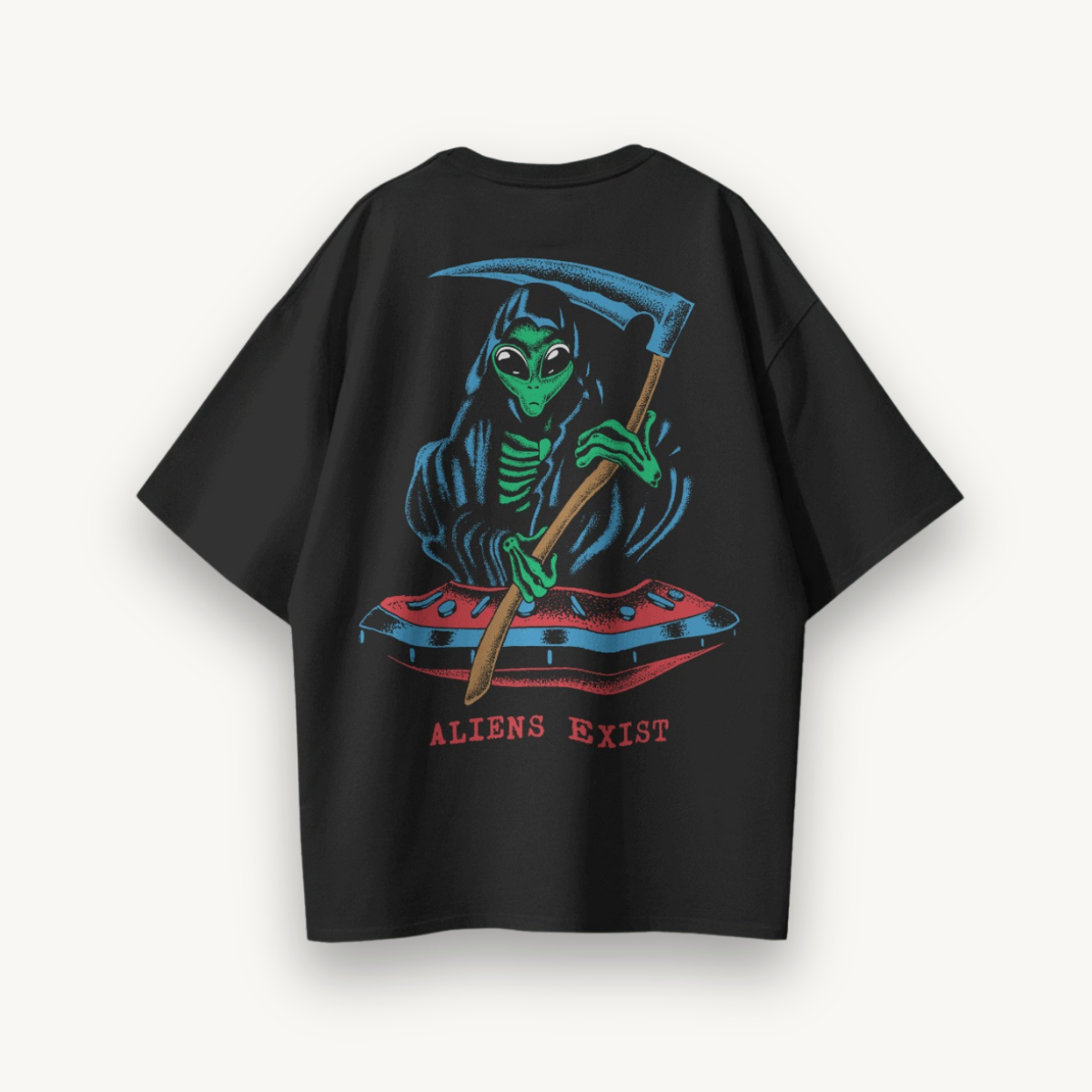 Blink-182 Aliens Exist Tour Edition Black Oversized Tee