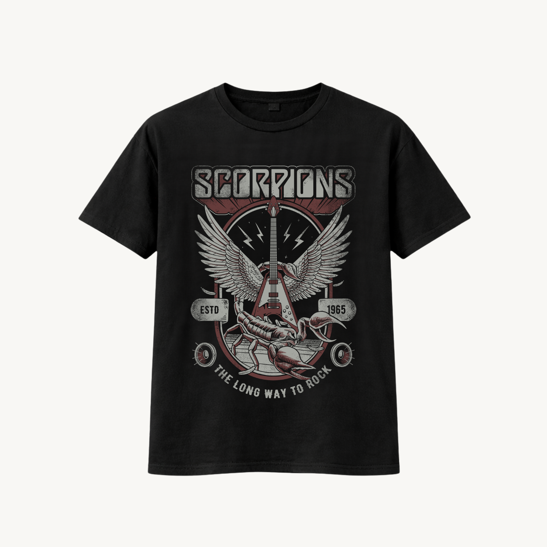 Scorpions Long Way to Rock Black Regular Tee