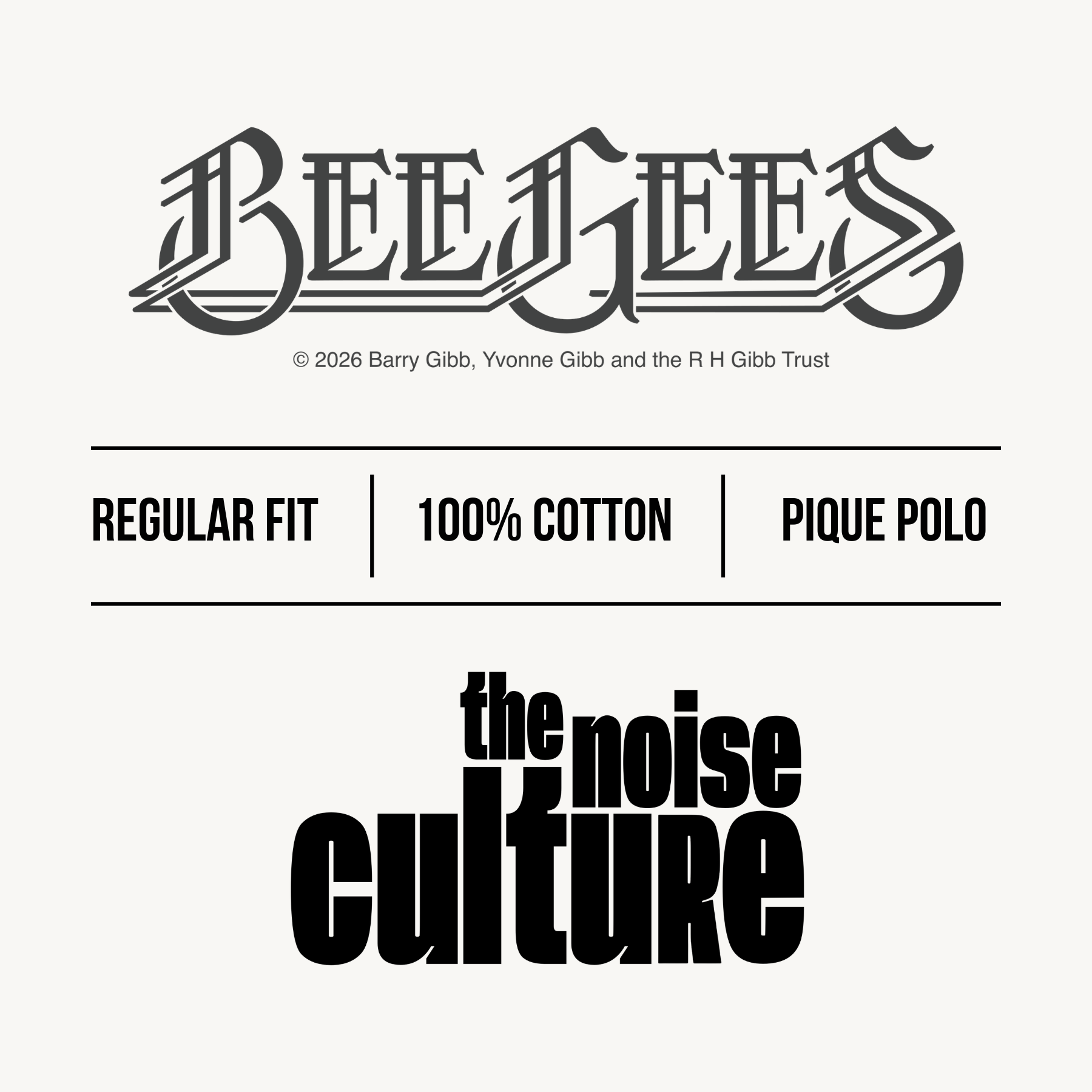 Bee Gees Classic 1st Logo White Polo Shirt