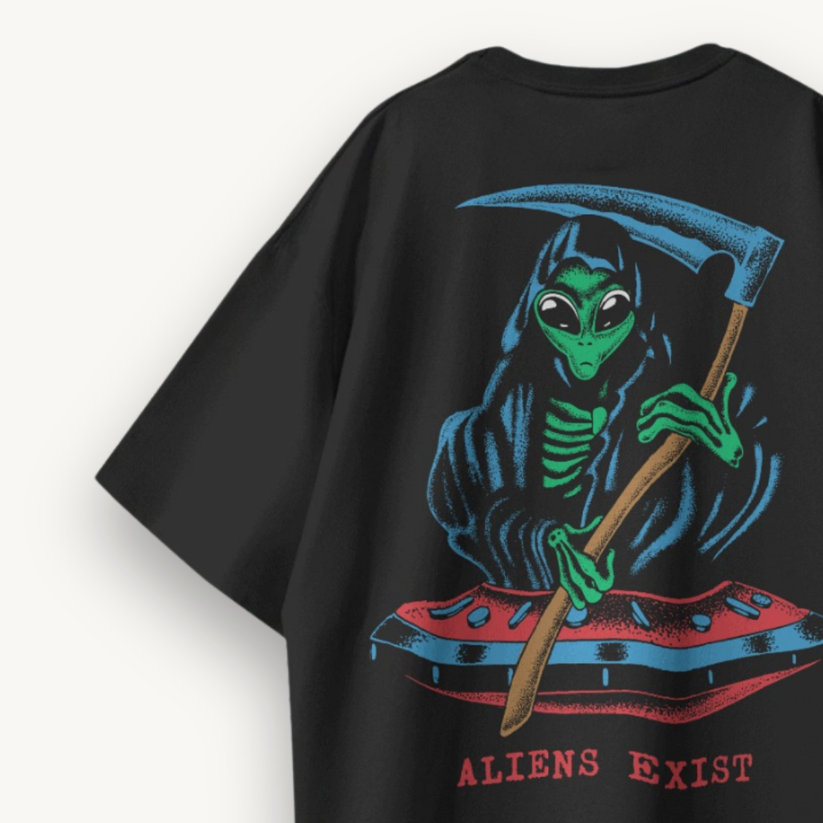 Blink-182 Aliens Exist Tour Edition Black Oversized Tee