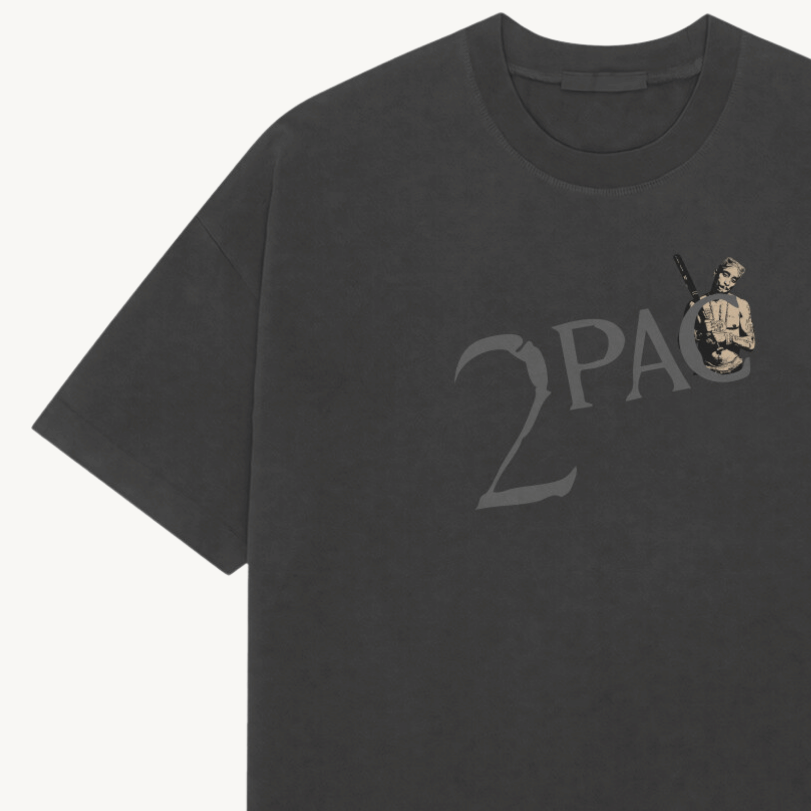 2Pac Bat Killuminati Black Relaxed Tee