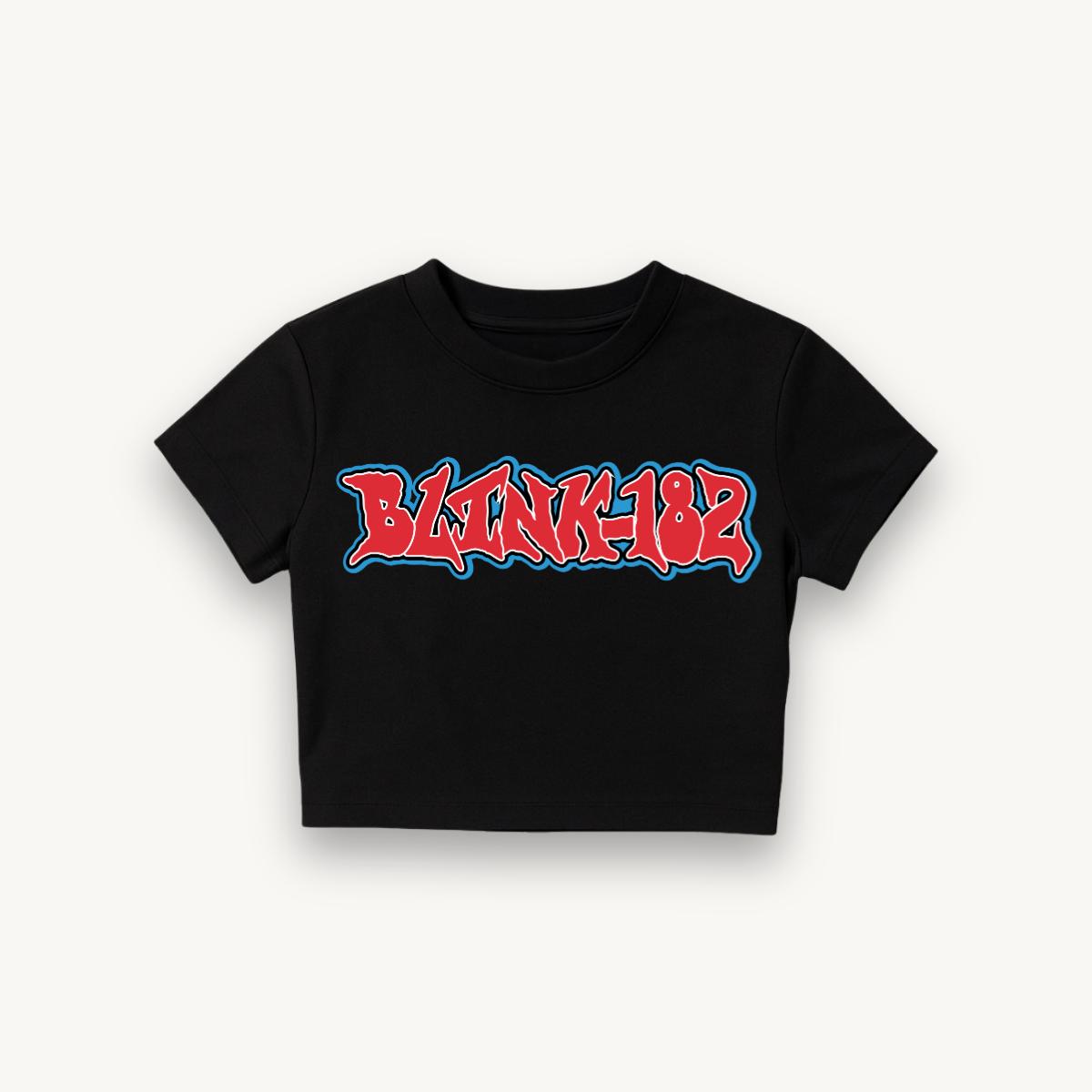 Blink-182 Dude Ranch Sessions Black Crop Top