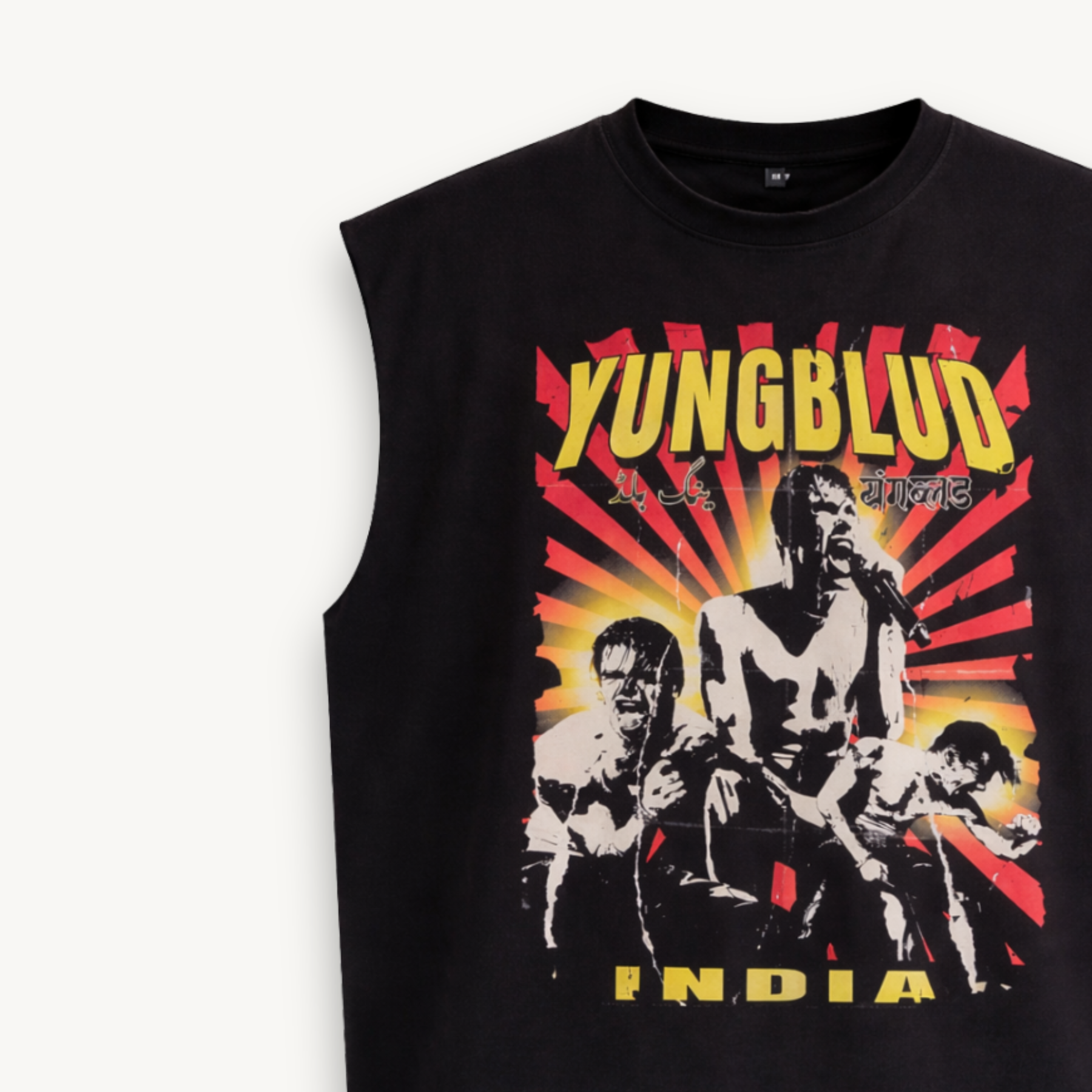 Yungblud AW Dom in Bollywood Black Oversized Muscle Tee