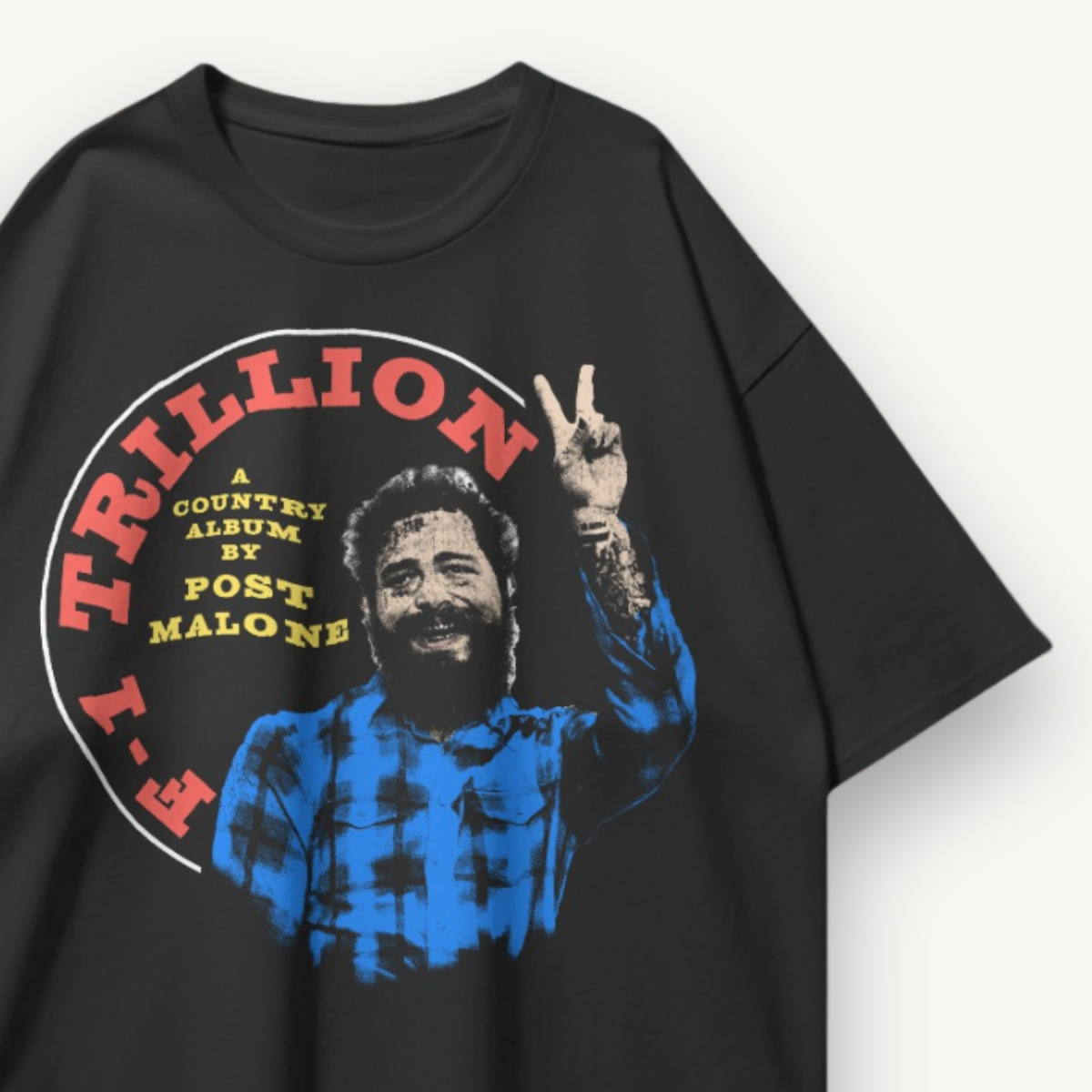 Post Malone F-1 Trillion Peace Black Oversized Tee