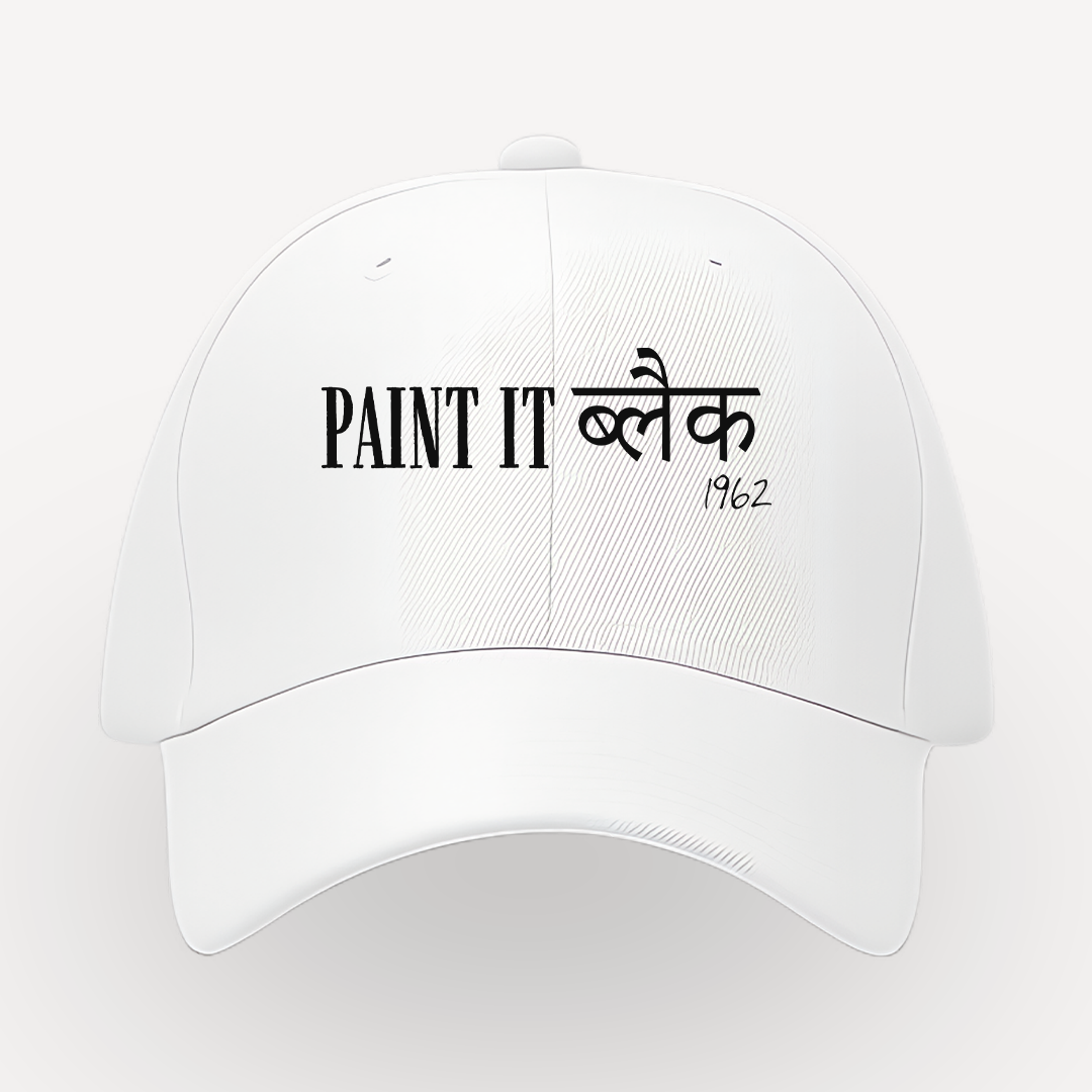 The Rolling Stones Paint It Black Baseball White Cap