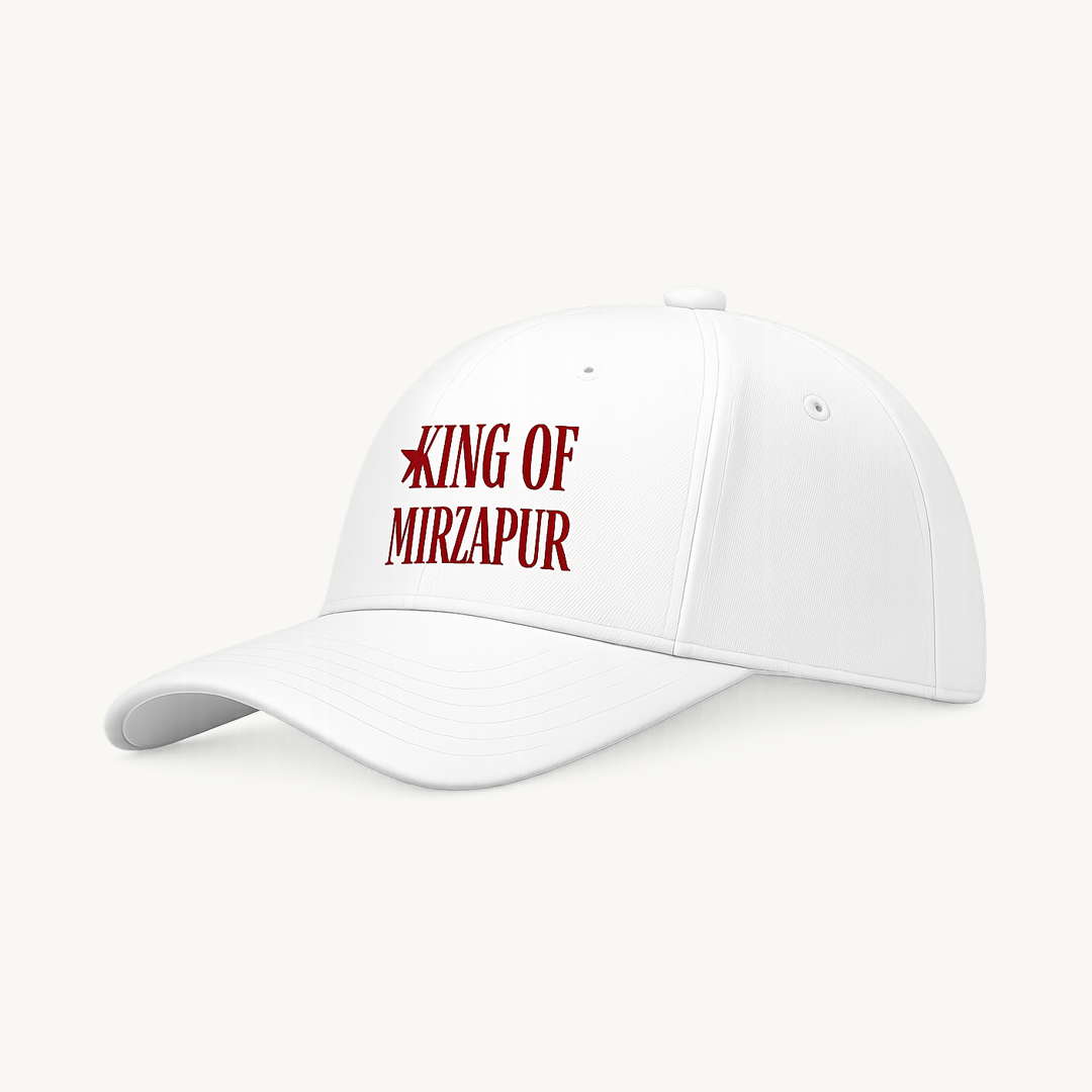 Mirzapur The Movie King of Mirzapur White Baseball Cap