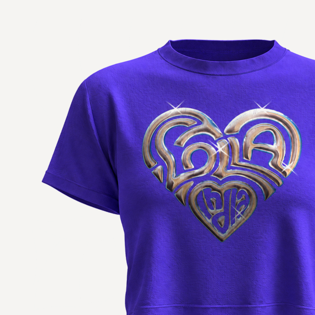 Lolla 2026 Purple Boxy Crop Top