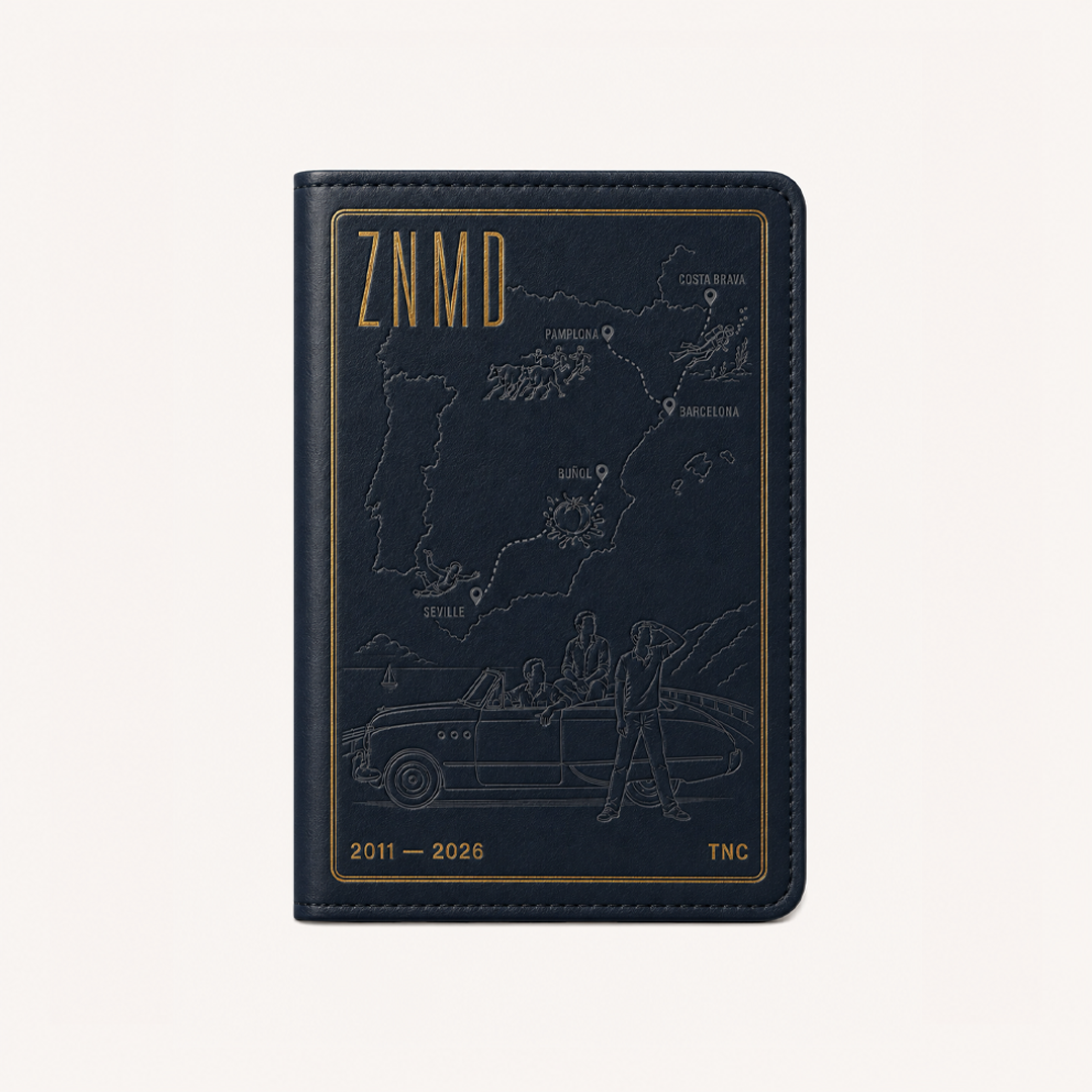 ZNMD Journey Map Midnight Passport Sleeve