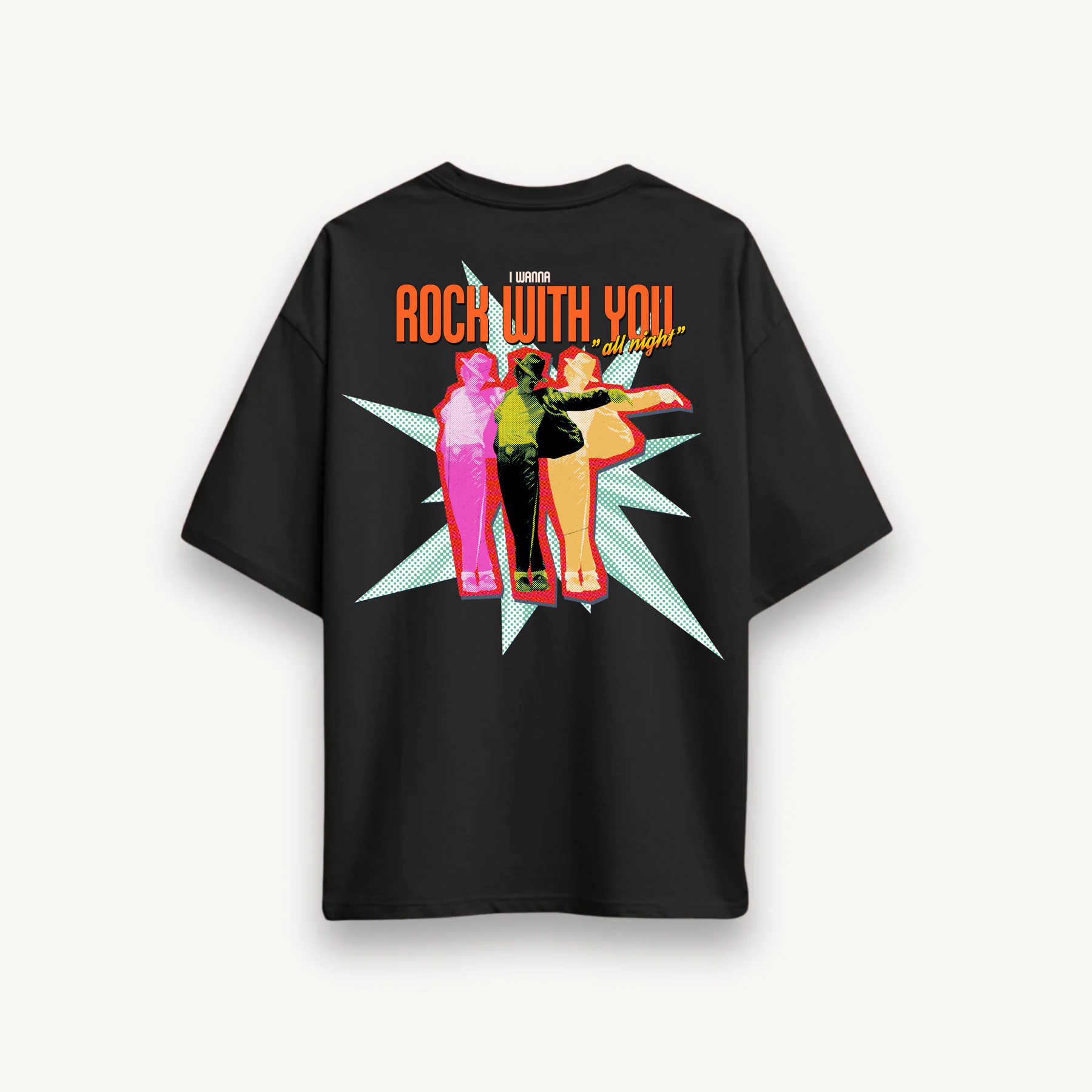 TNC Rock With You All Night Black Oversized Tee