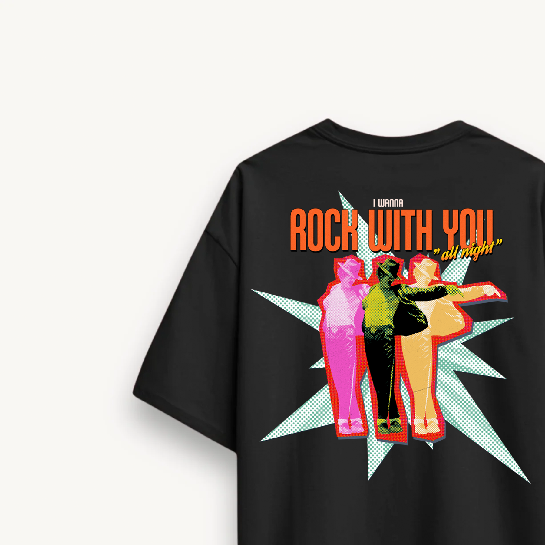 TNC Rock With You All Night Black Oversized Tee